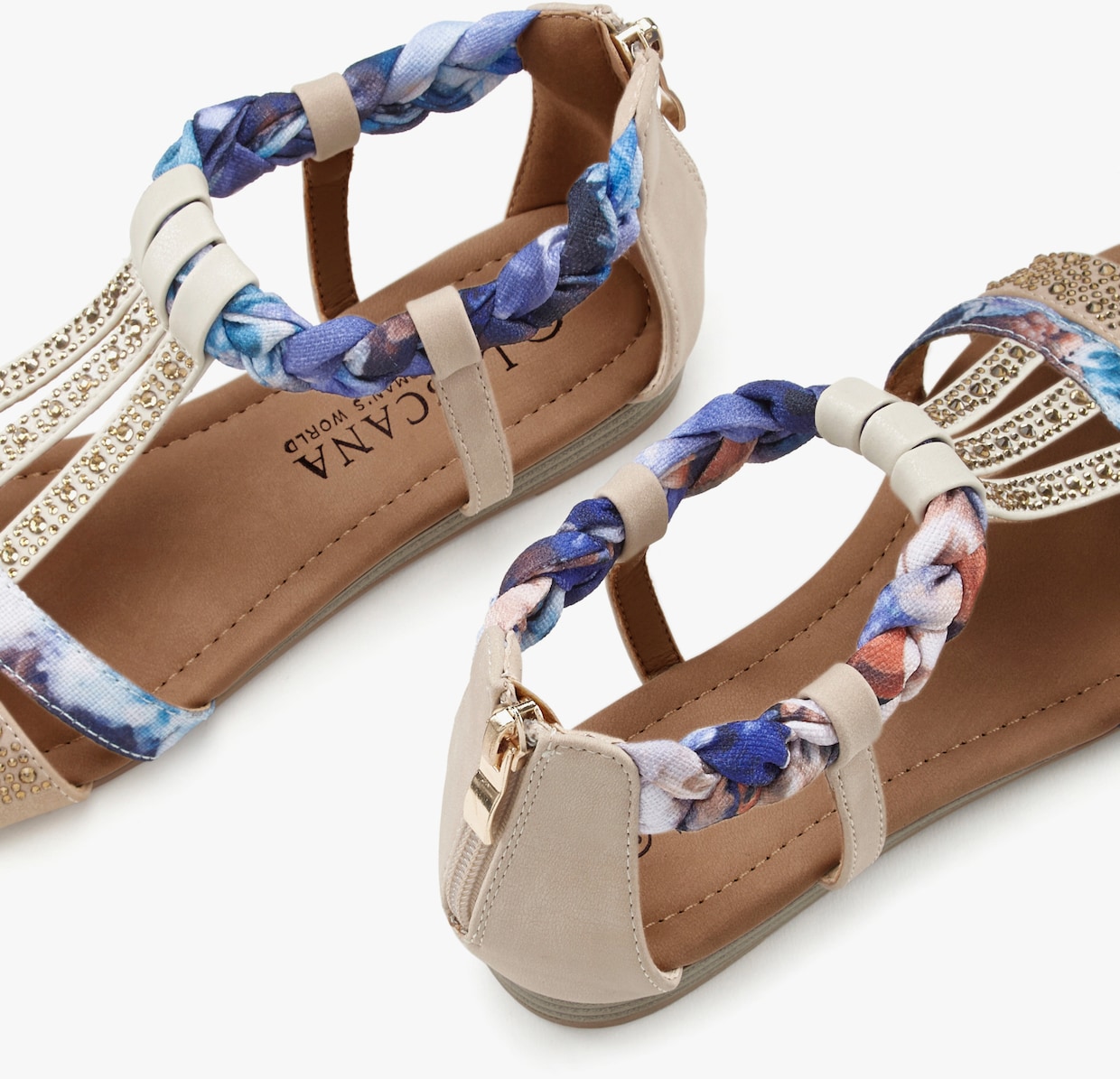 LASCANA Sandales - beige-bleu