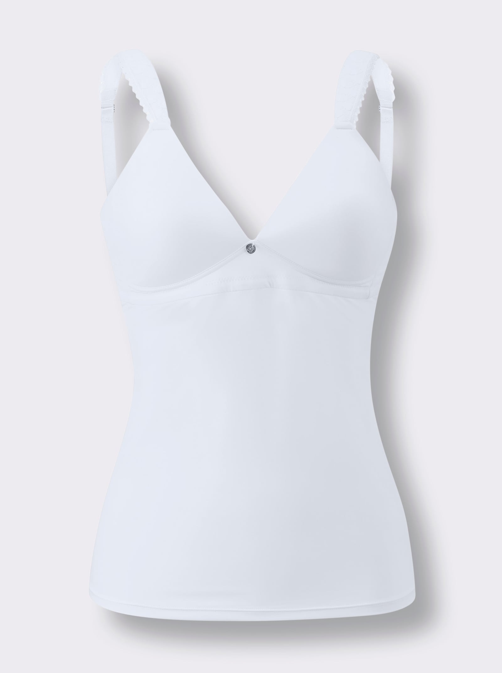 wäschepur BH-Hemd mit nahtlosen Cups - weiß