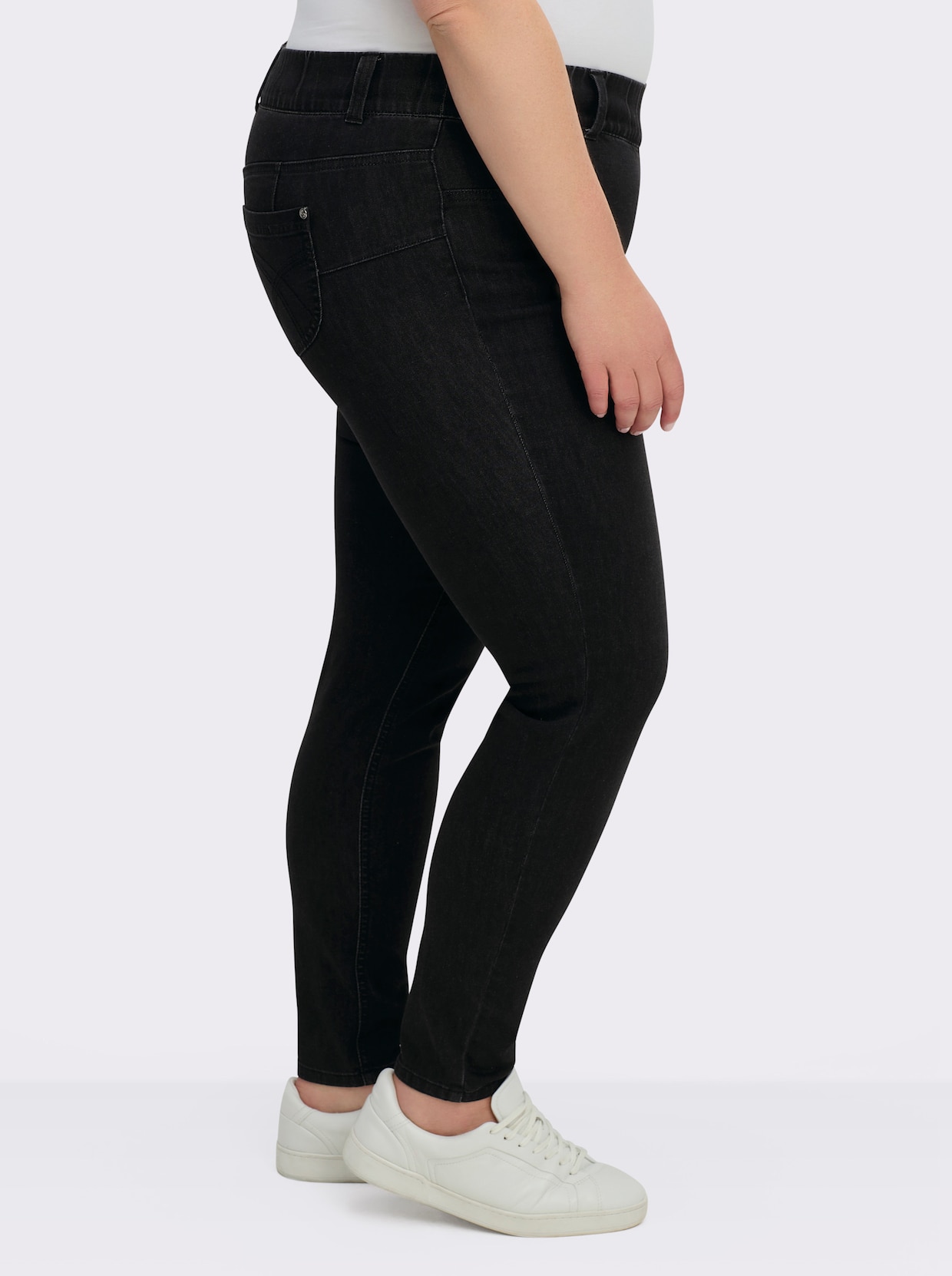 sheego Schlupfjeans - black denim