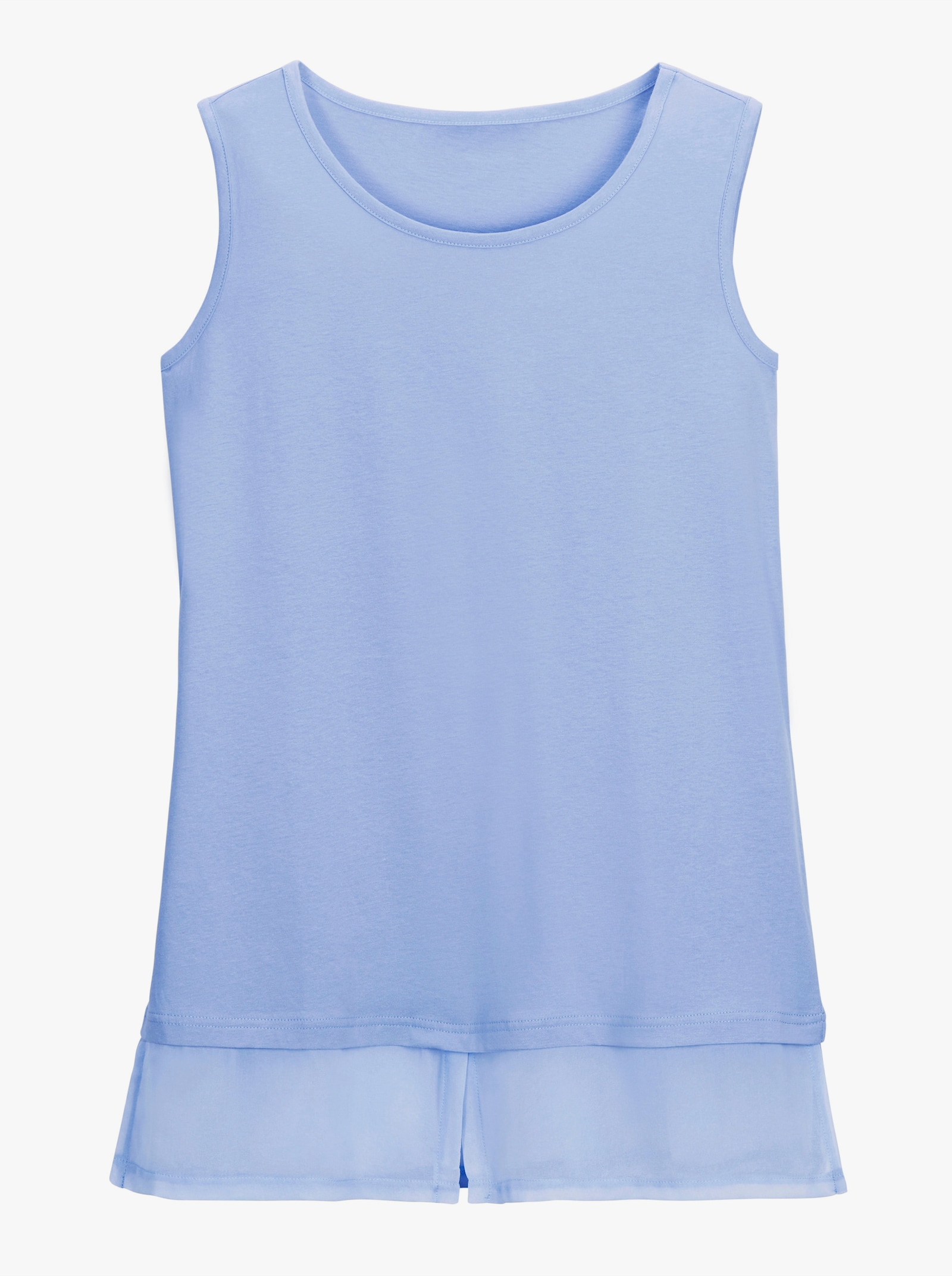 2-in-1-top met zijsplitten - bleu