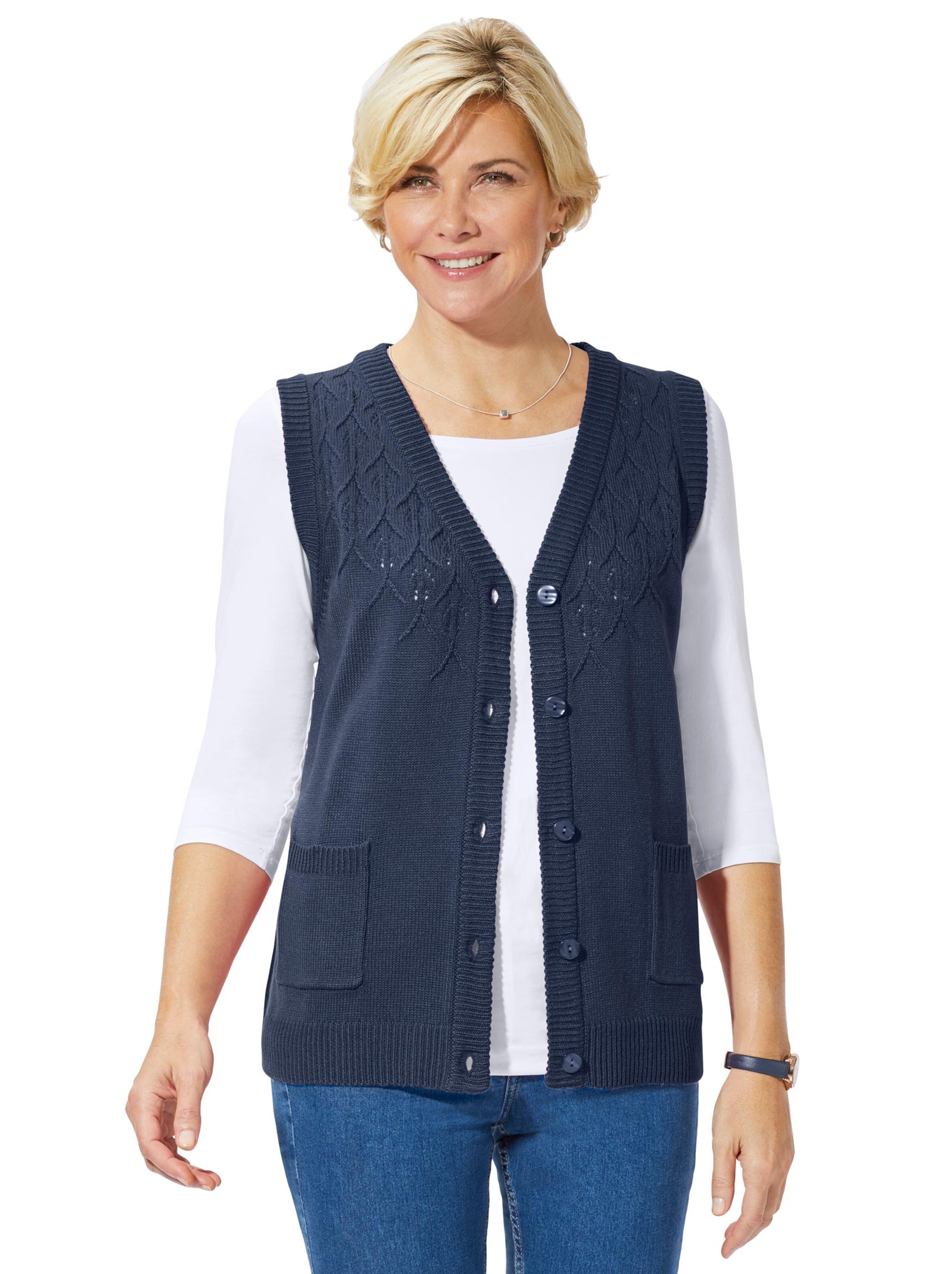 Strickweste - marine