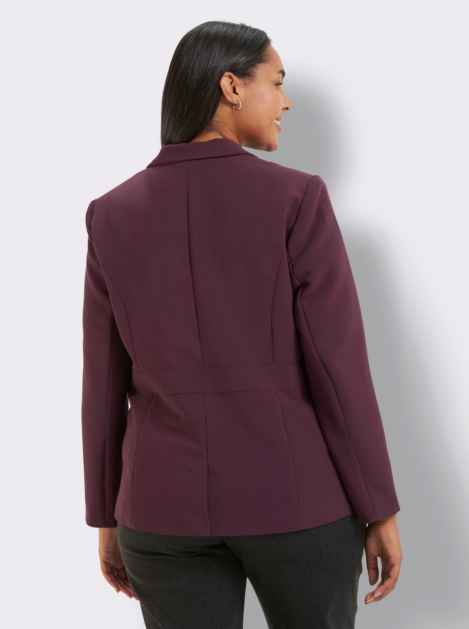 Blazer mit Zier-Reißverschlüssen - burgund