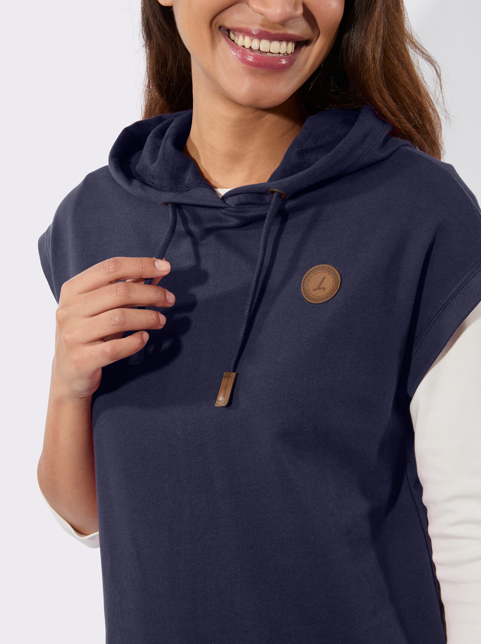 Kapuzenshirt mit Tunnelzug - marine