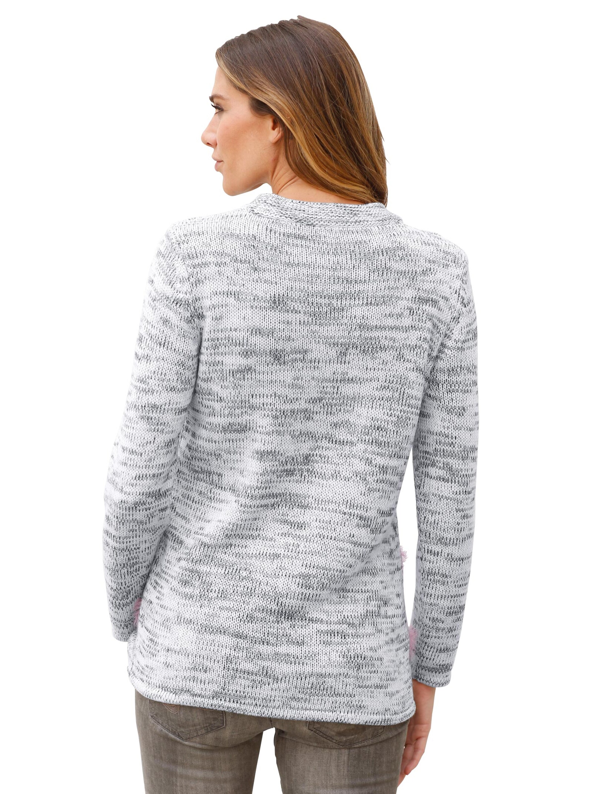 Pullover - grau-rosé