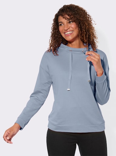 Sweatshirt mit Kordelzug - bleu