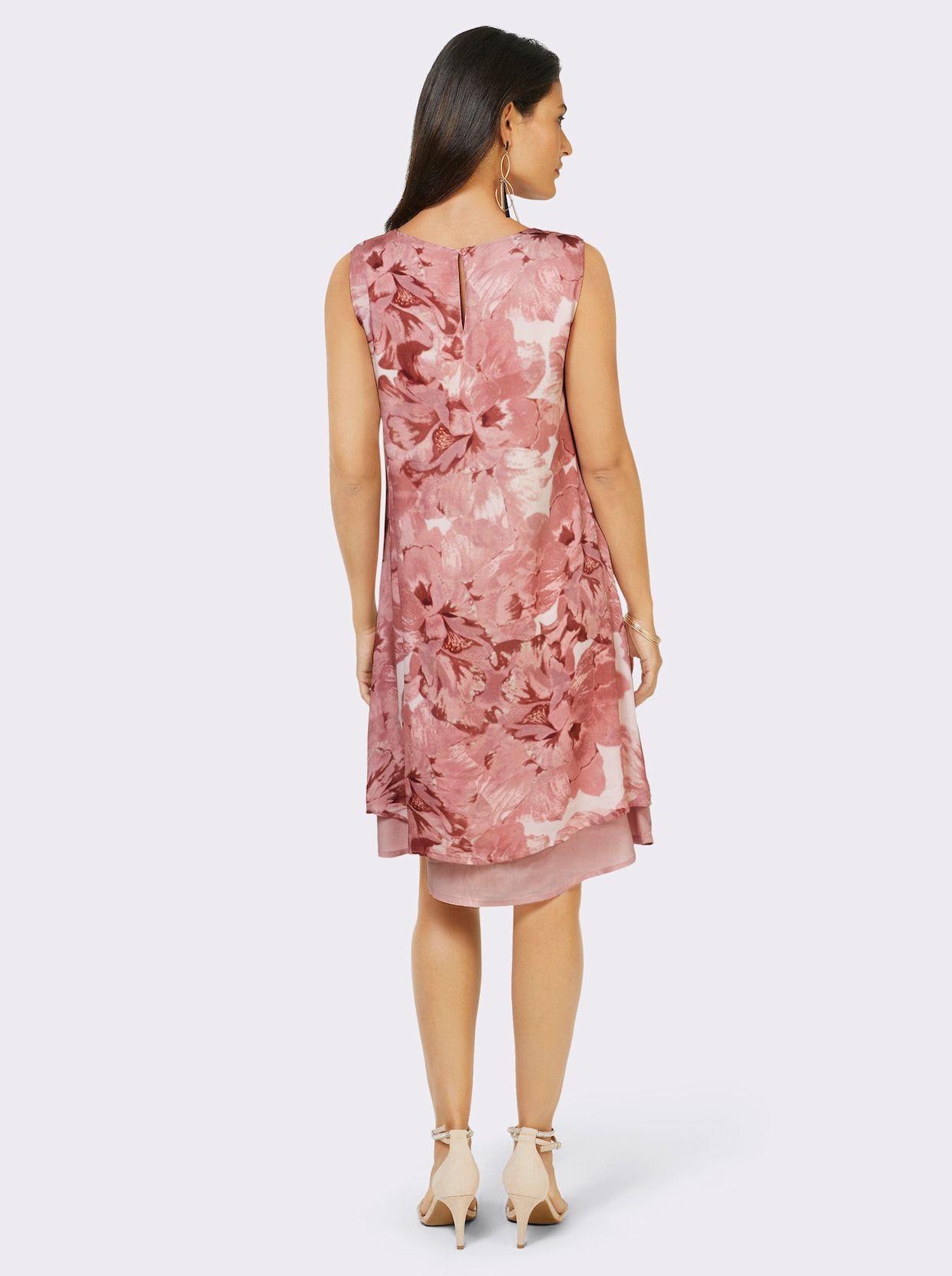 Sommerkleid - rosenholz-rosenquarz-bedruckt