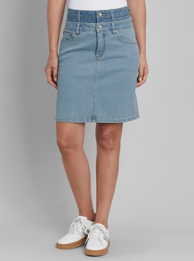 heine Jeansrock mit Doppelbund - blue-bleached