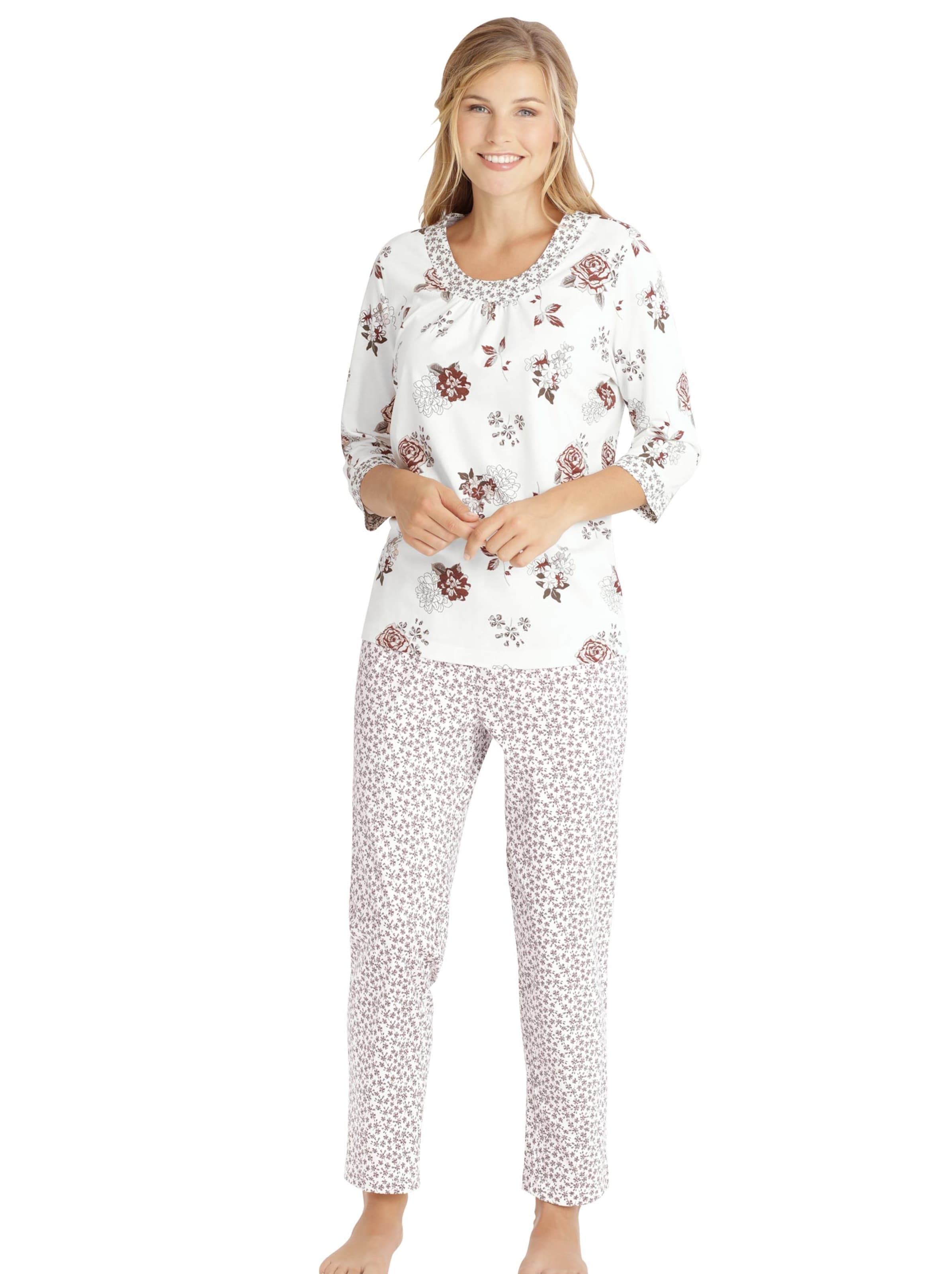 Schlafanzug - weiß-bedruckt