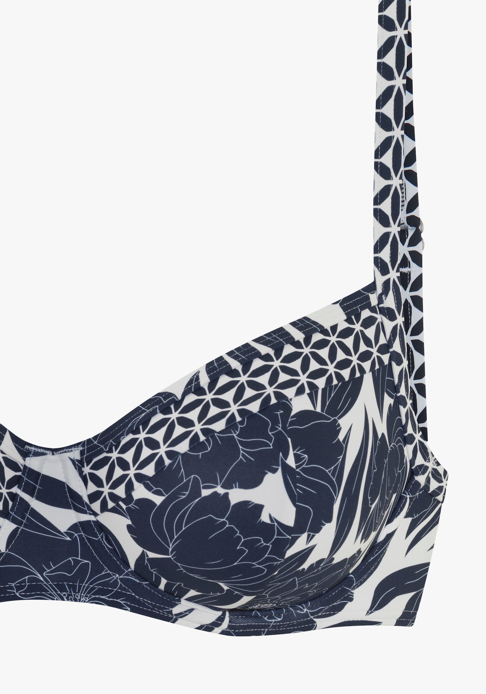 Sunseeker Bügel-Bikini-Top - marine bedruckt