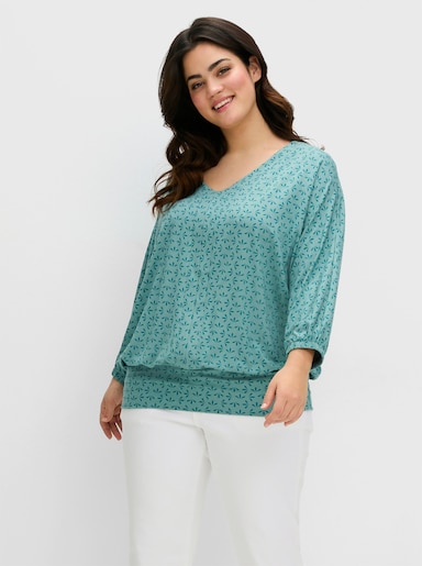 sheego Fledermausshirt - jade-gemustert