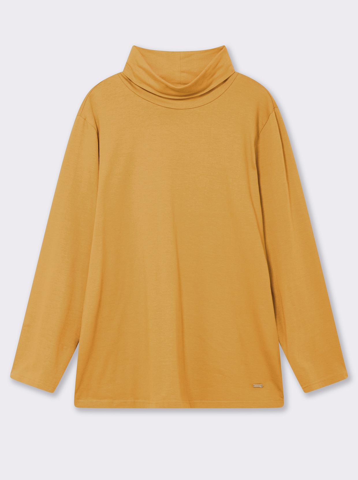 Rollkragenshirt mit langen Ärmeln - ocker