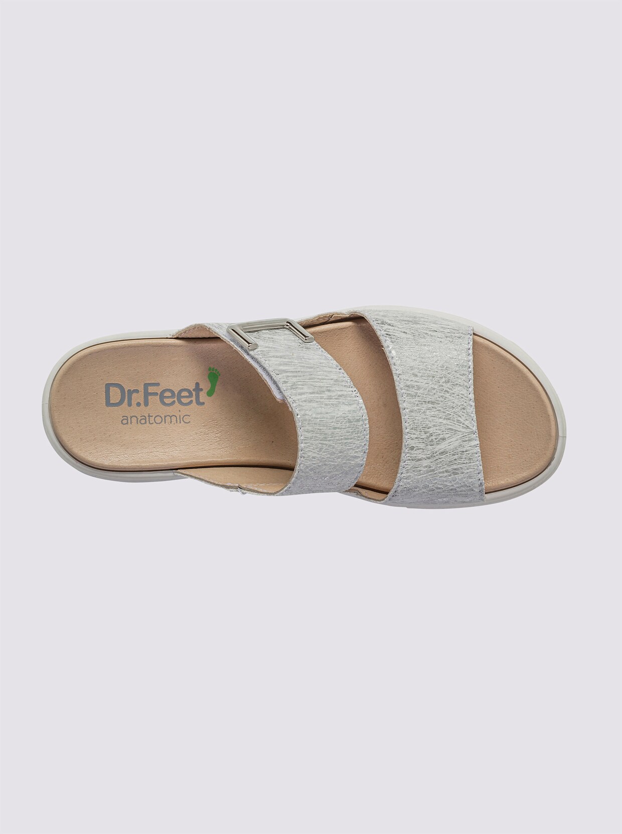 Dr. Feet Pantolette - silberfarben