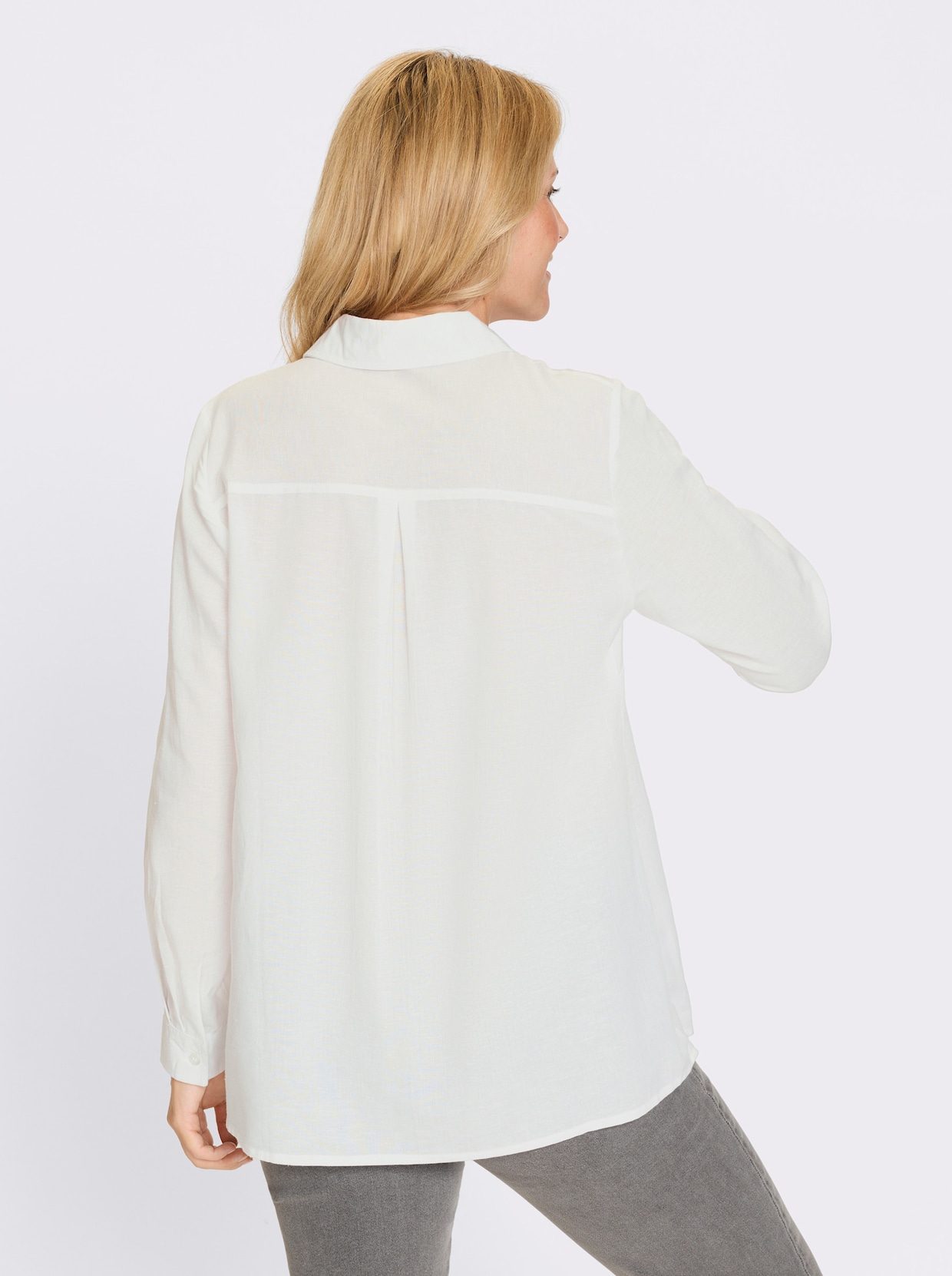Longbluse - weiß