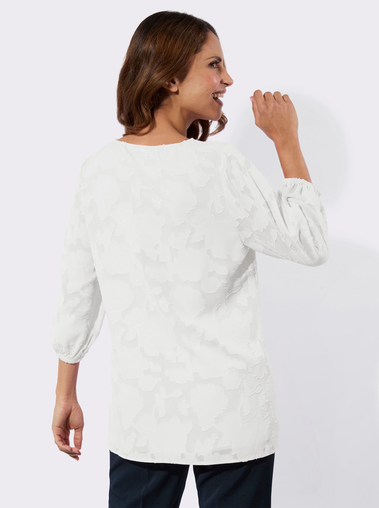 Longbluse - ecru