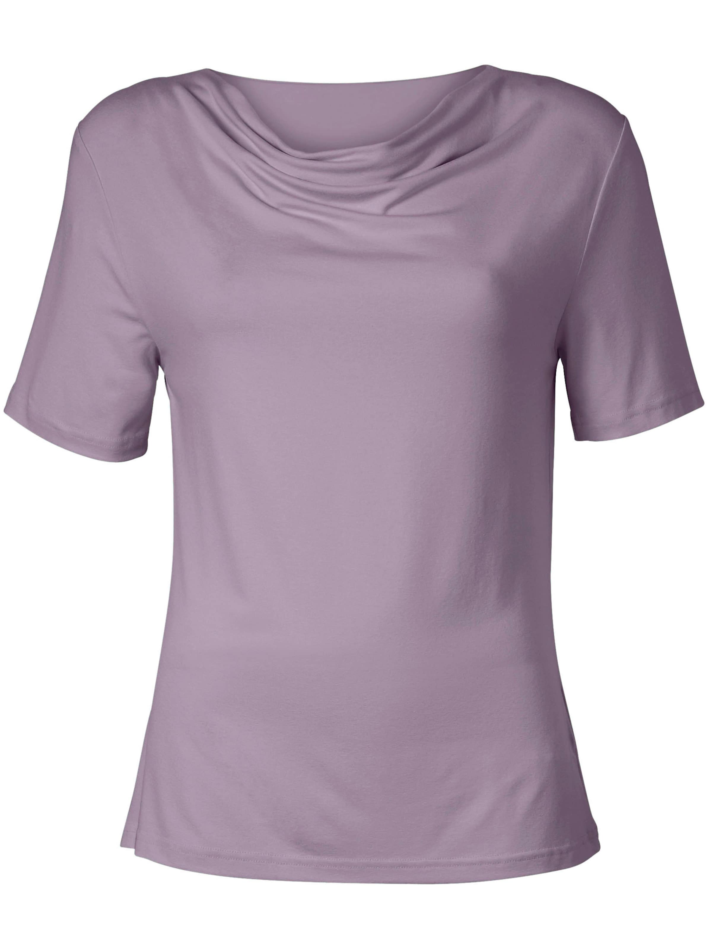 Inspirationen Damen Lila Wasserfallshirt "Shirt", Gr. 54, (Lavendel), 95% Viskose, 5% Elasthan, Unifarben, Wasserfallausschnitt, Shirts - Bild 3