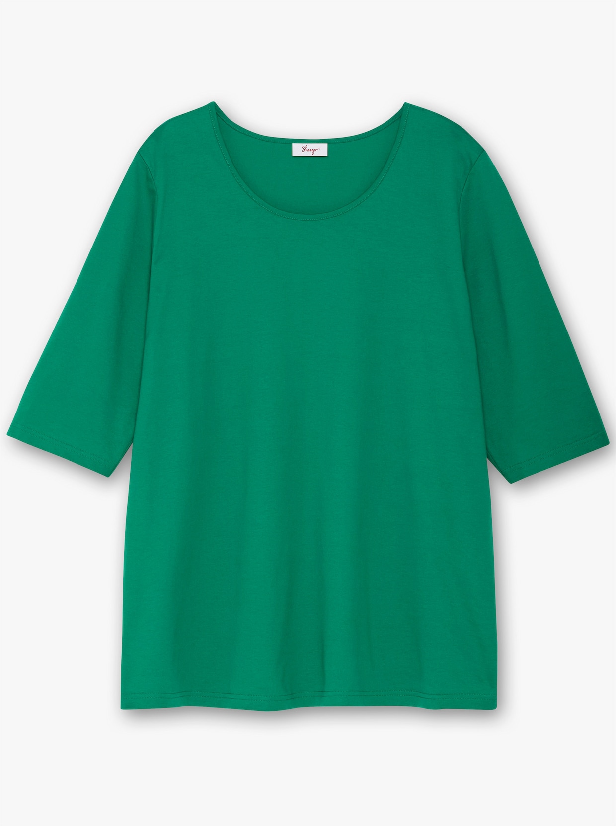 sheego 3/4-Arm-Shirt - grün
