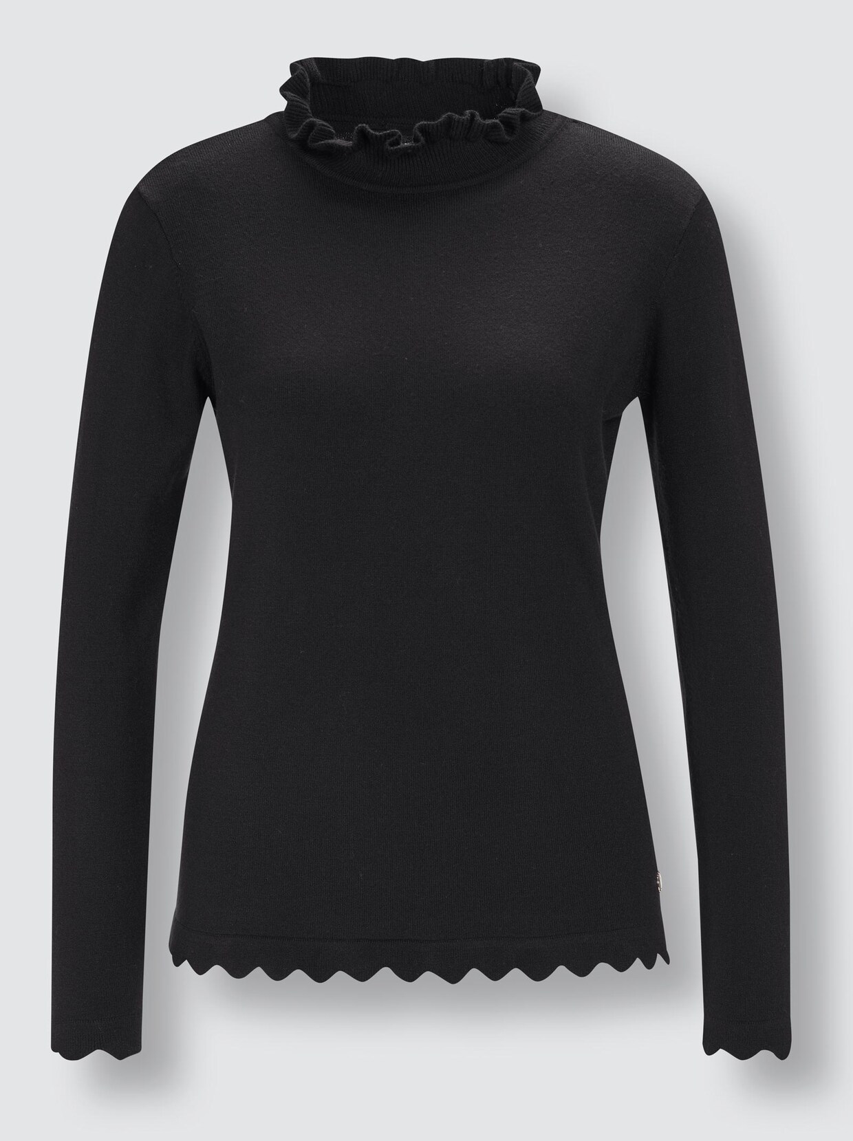 Creation L Premium Viskose-Modal-Pullover - schwarz