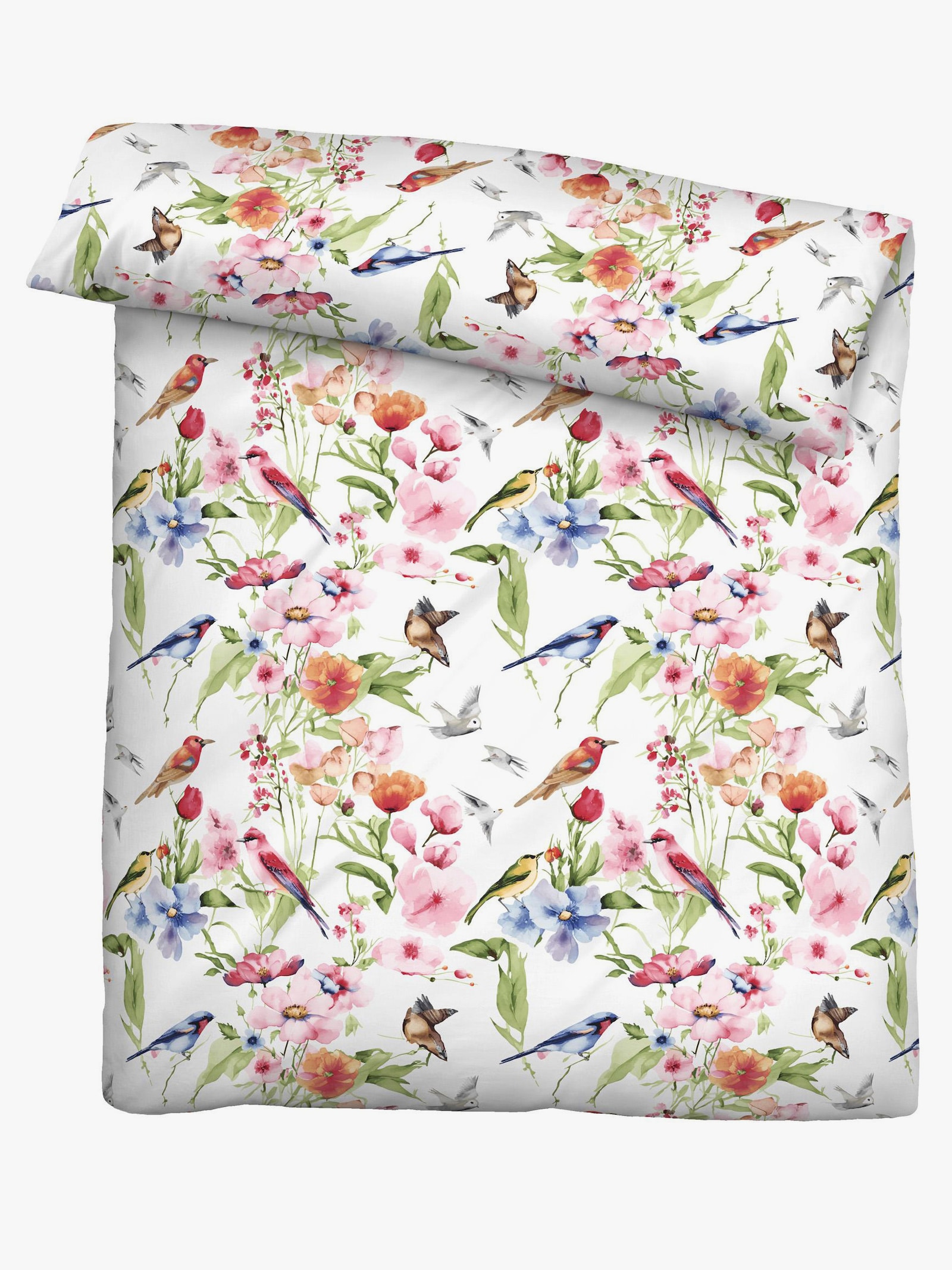 Biberna Bettwäsche - weiß-bedruckt