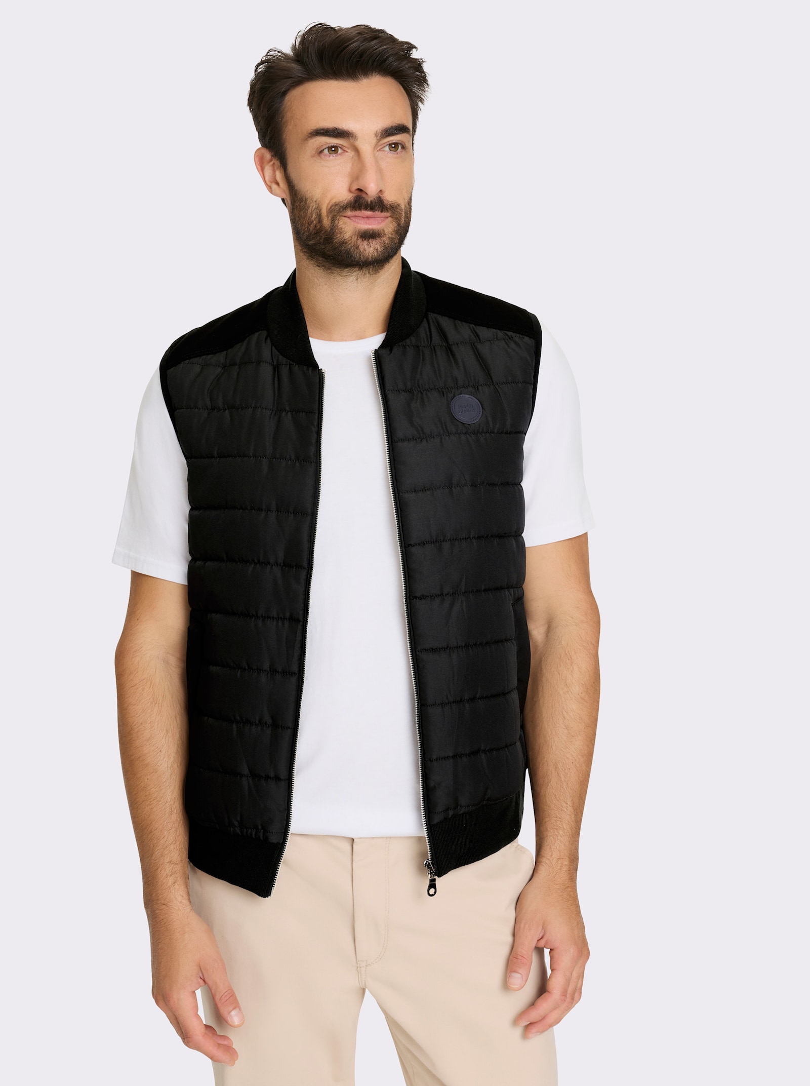 Marco Donati Steppweste mit Stehkragen, pflegeleicht - schwarz