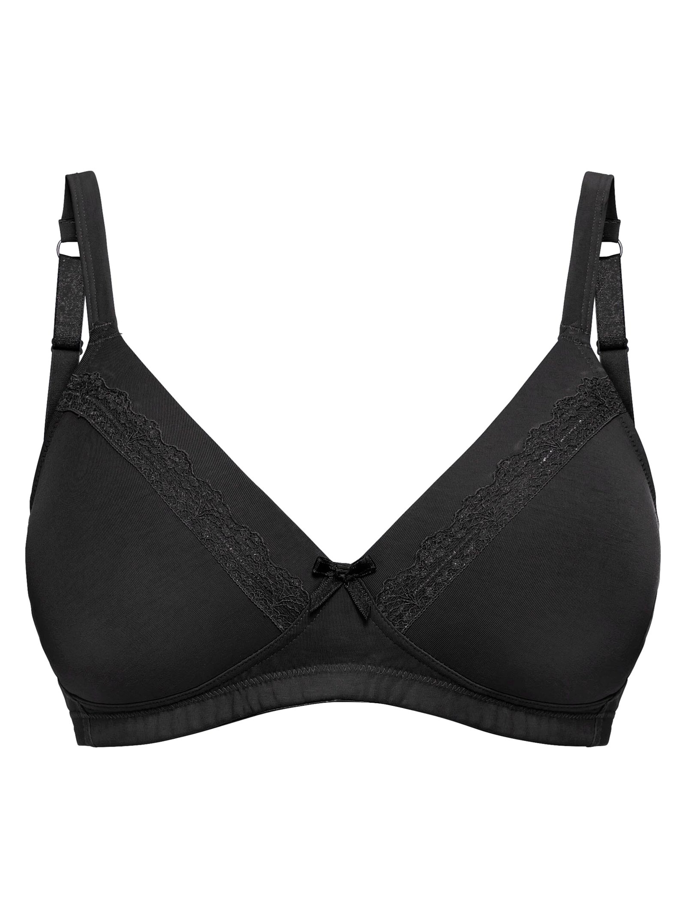 wäschepur Schalen-BH ohne Bügel - schwarz + jeansblau