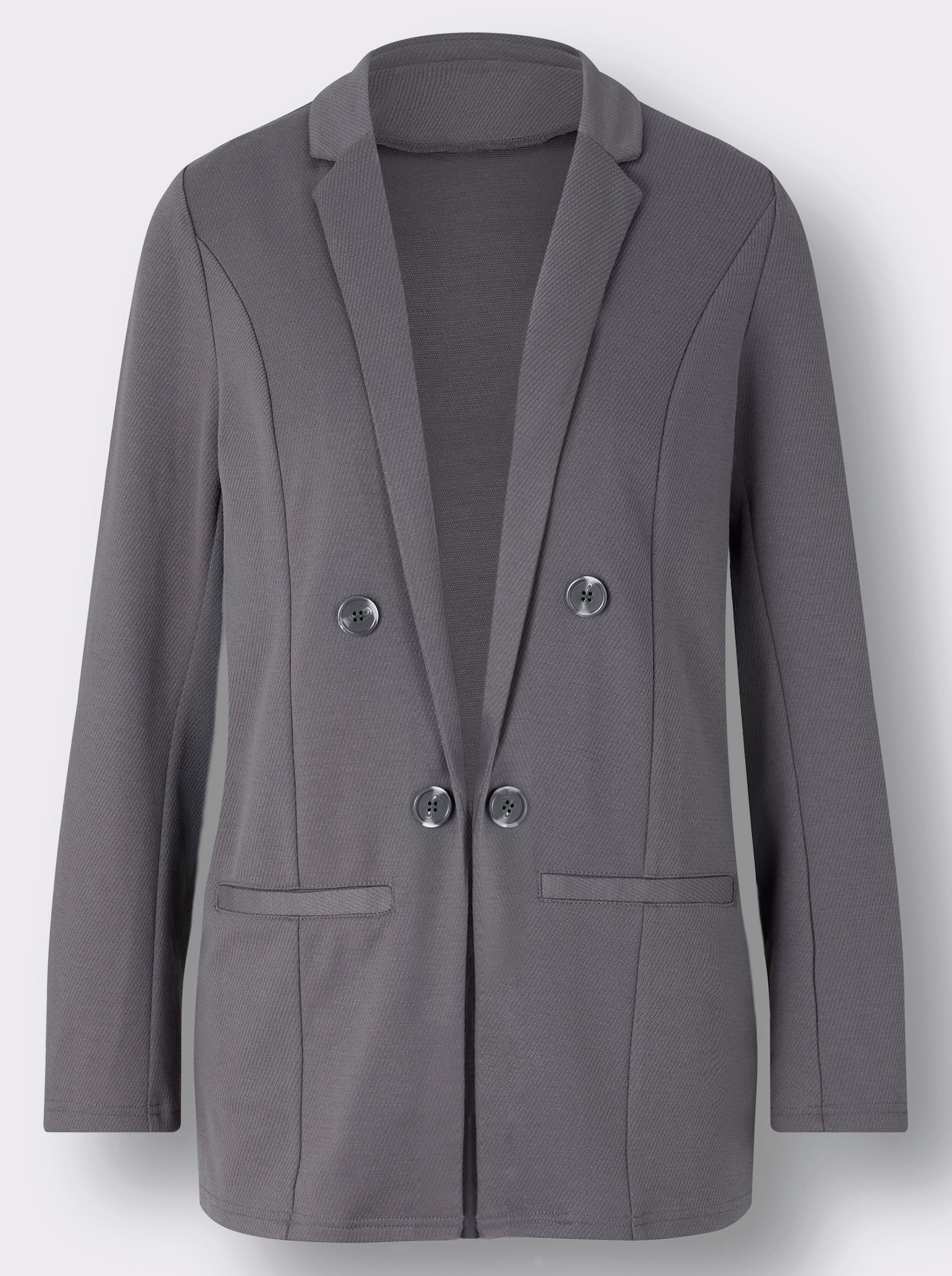 Blazer met sierknopen - antraciet