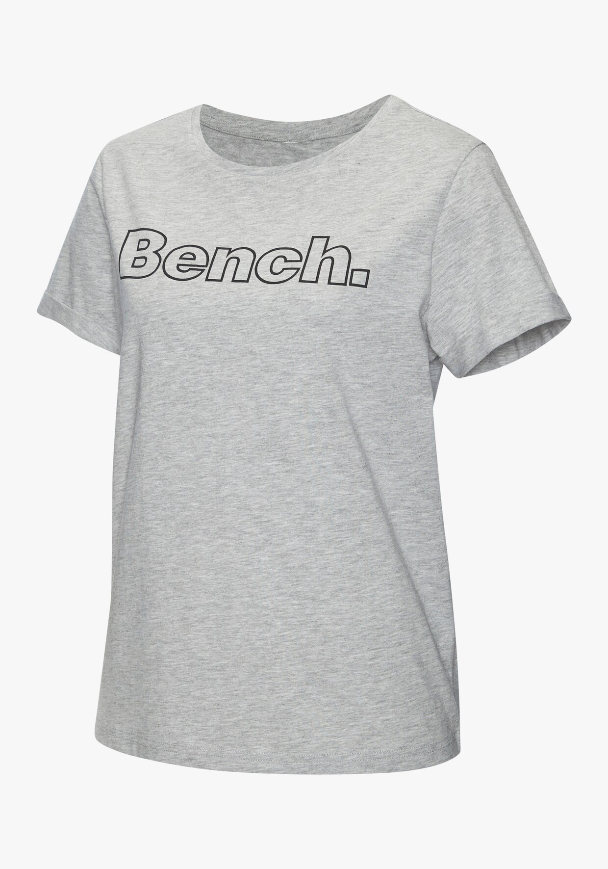 Bench. Loungewear T-Shirt - 1x grau melange, 1x weiss