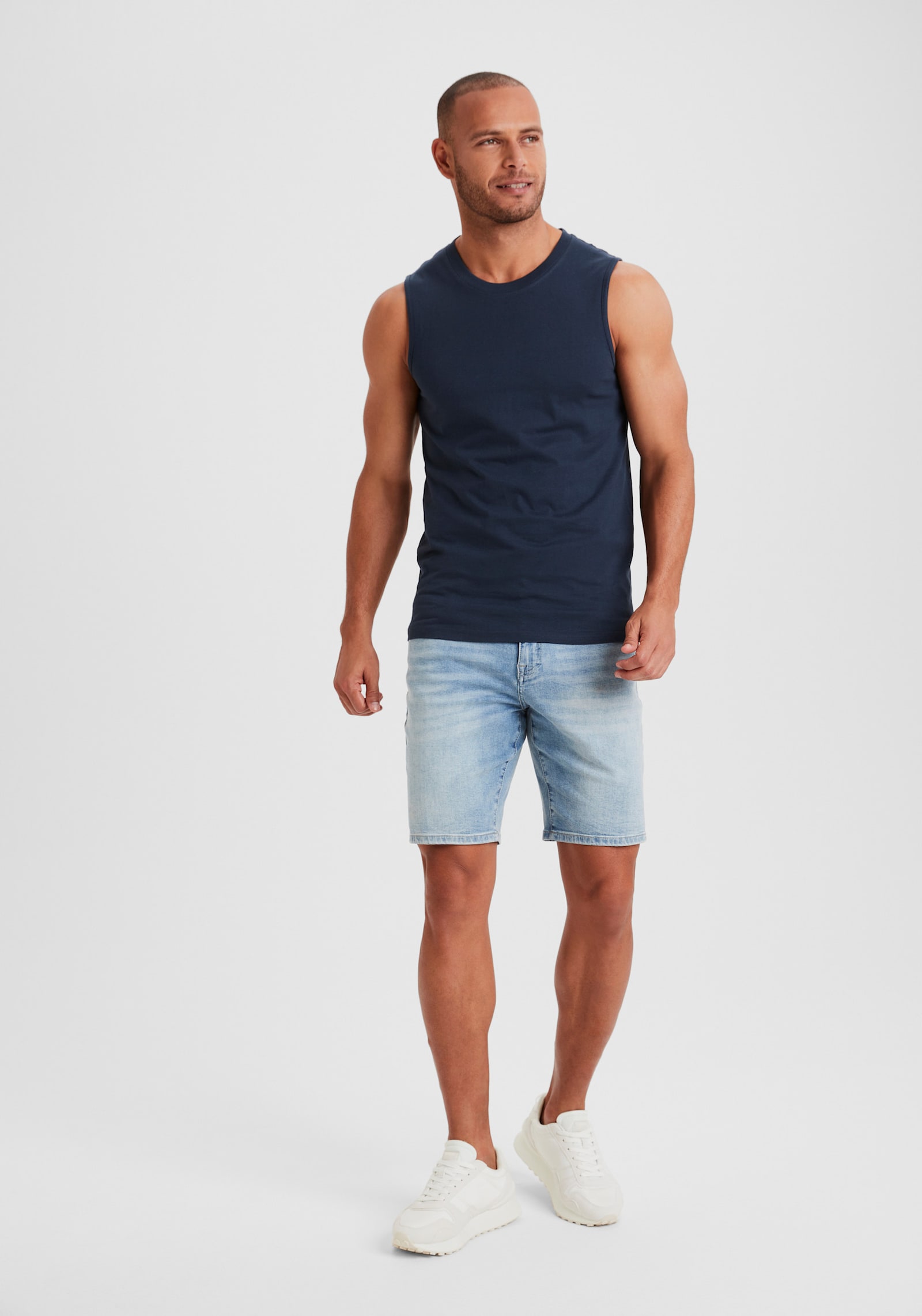 H.I.S Muscleshirt - dunkelblau, mittelblau, blau