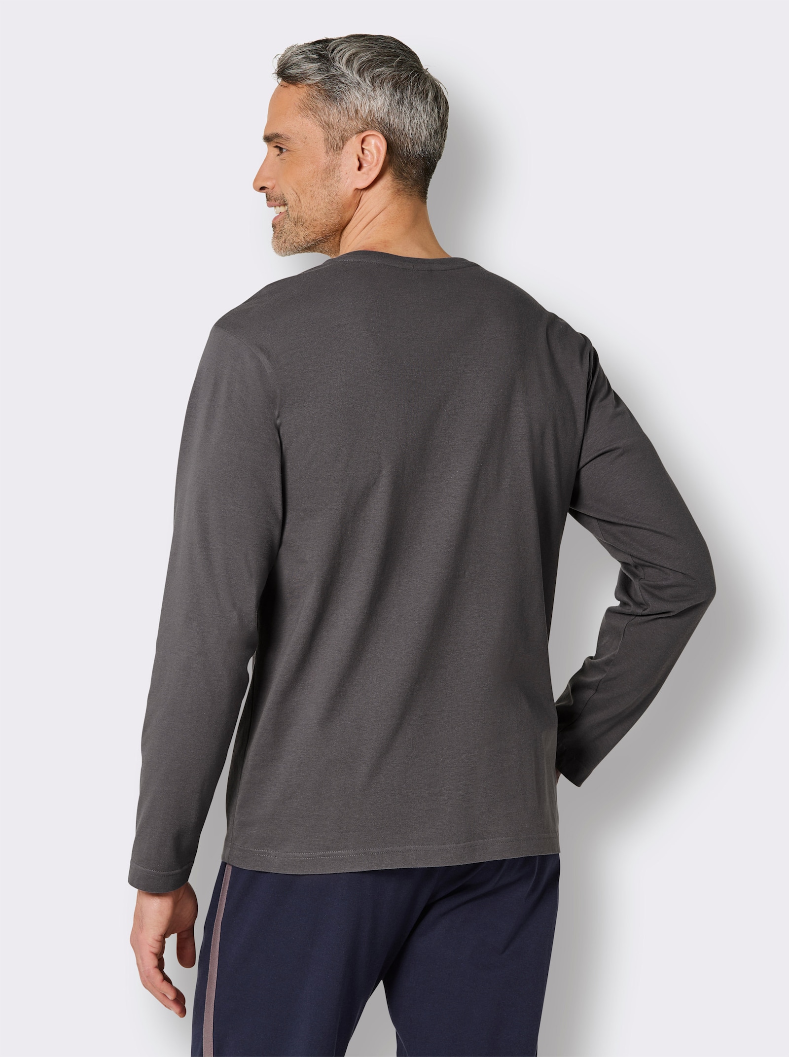 wäschepur men Schlafanzug-Shirt - anthrazit