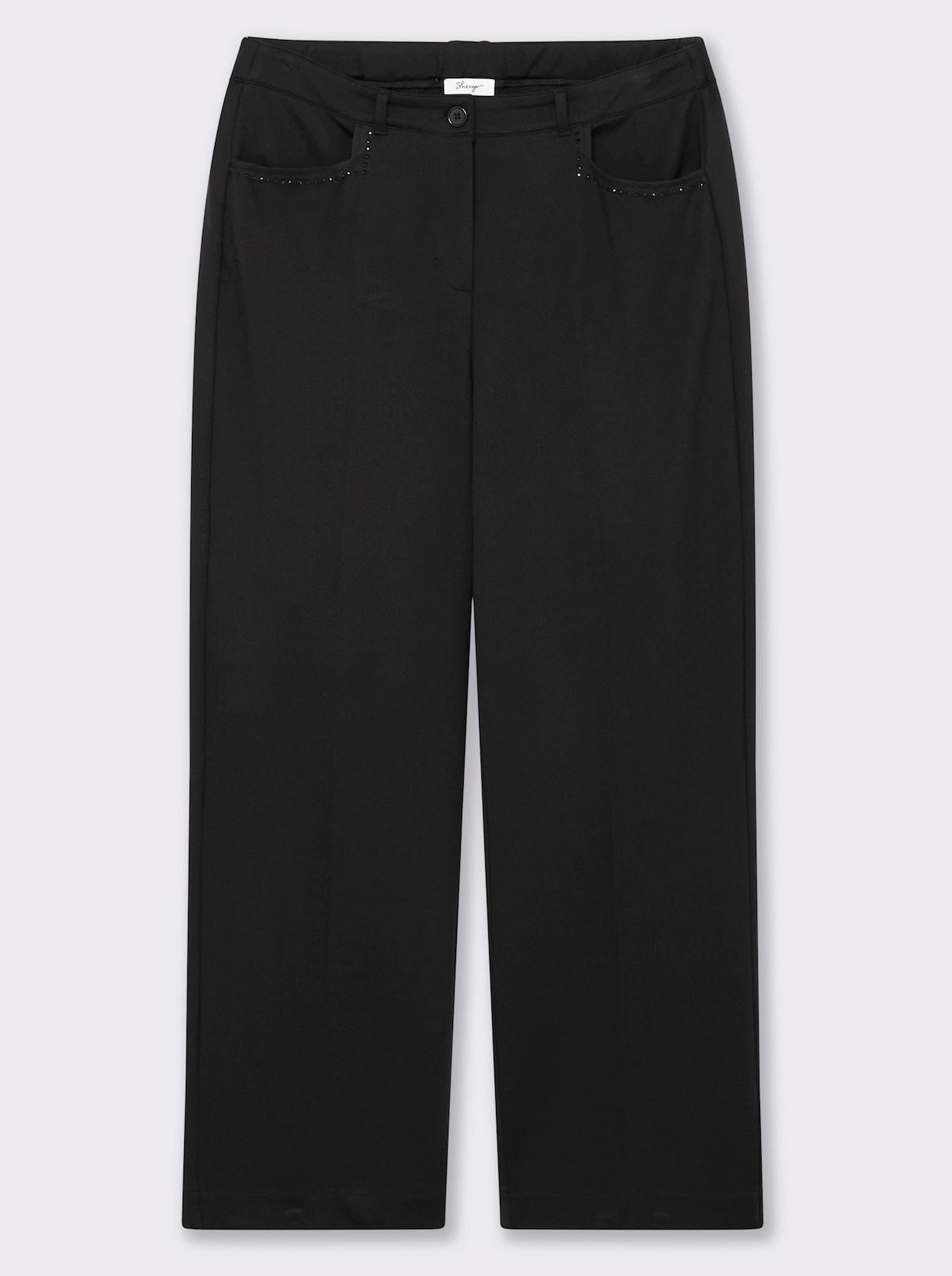 sheego Jerseyhose - schwarz