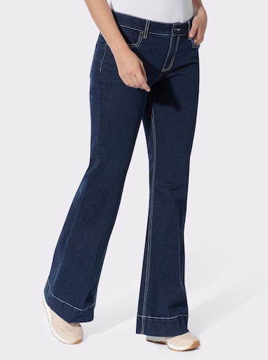 heine Bootcut-Jeans mit Bügelfalten - dark blue