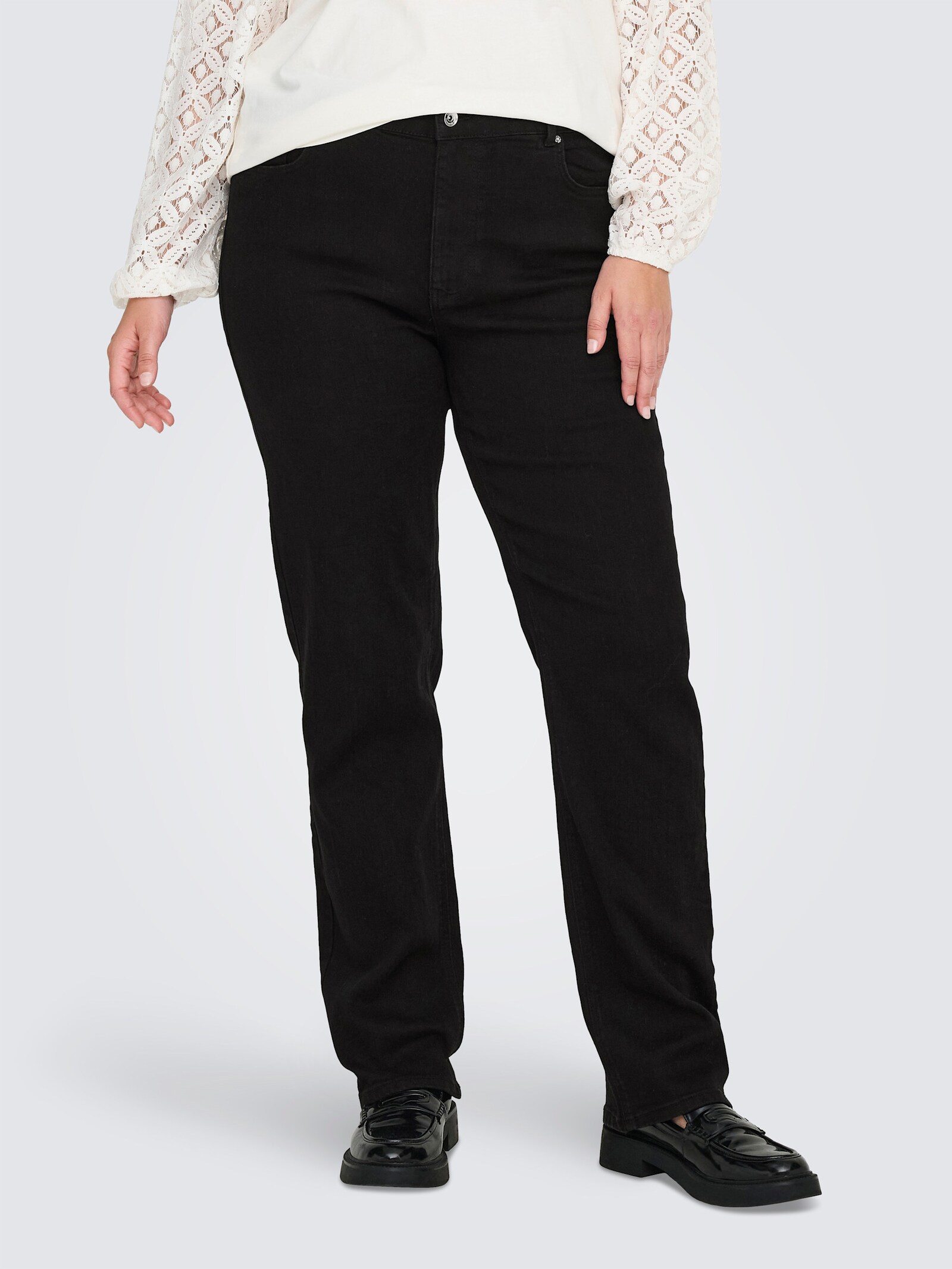 Straight-Jeans - black denim