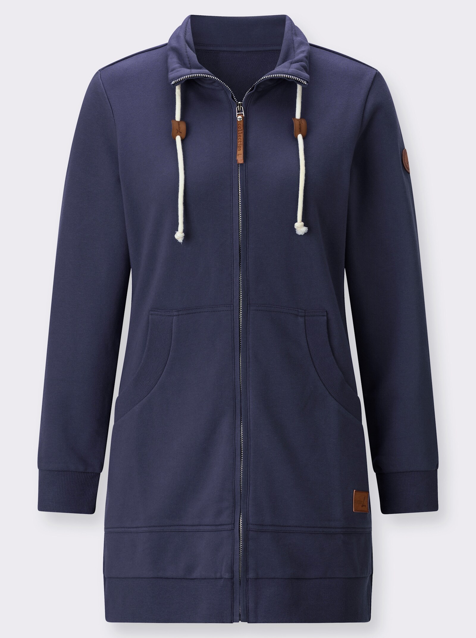  Shirtjacke mit Känguru-Tasche - marine