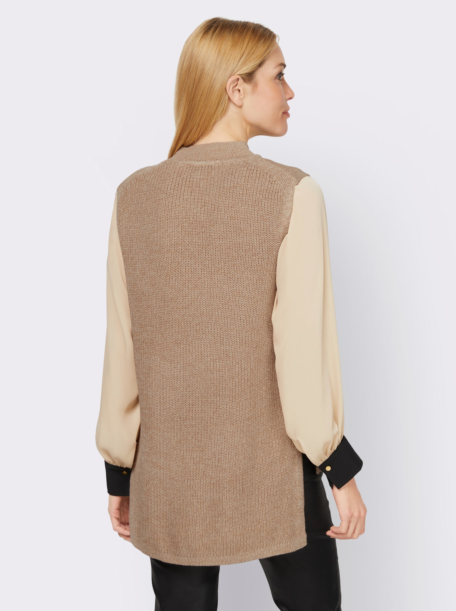 heine Pullunder mit hohen Seitenschlitzen - beige-meliert