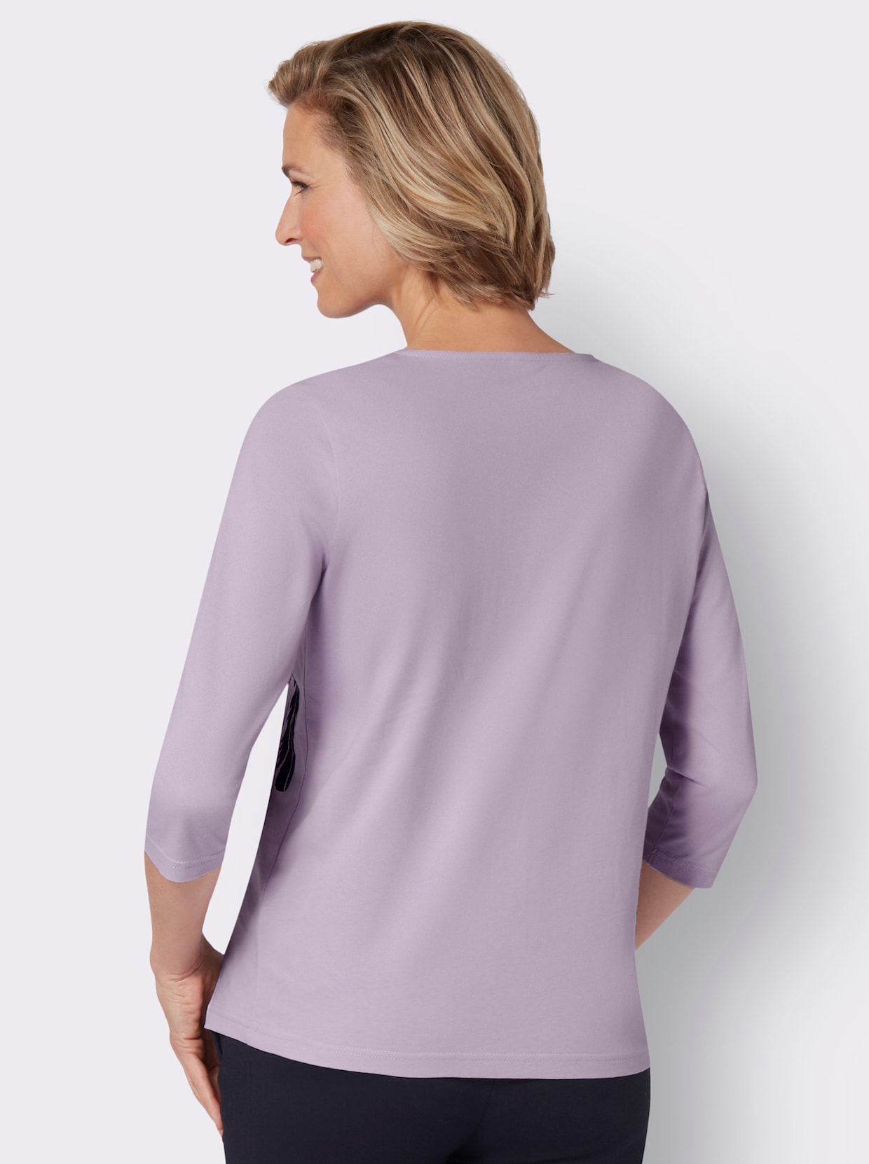 Shirt met 3/4-mouw - lila