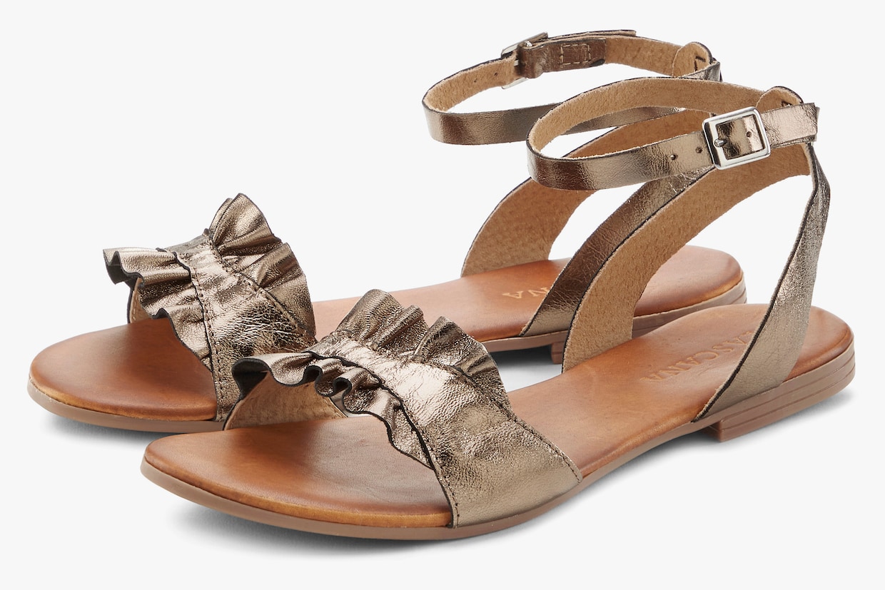LASCANA sandalen - antiekgoudkleurig