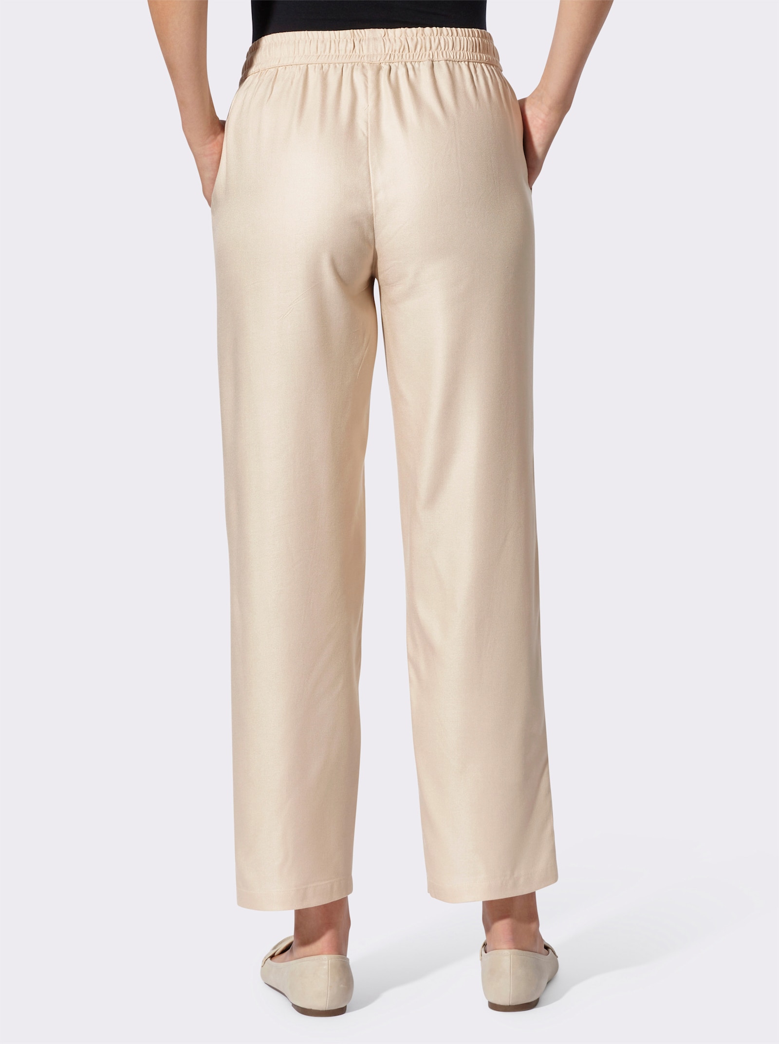 Schlupfhose in strukturierter Qualität - sand