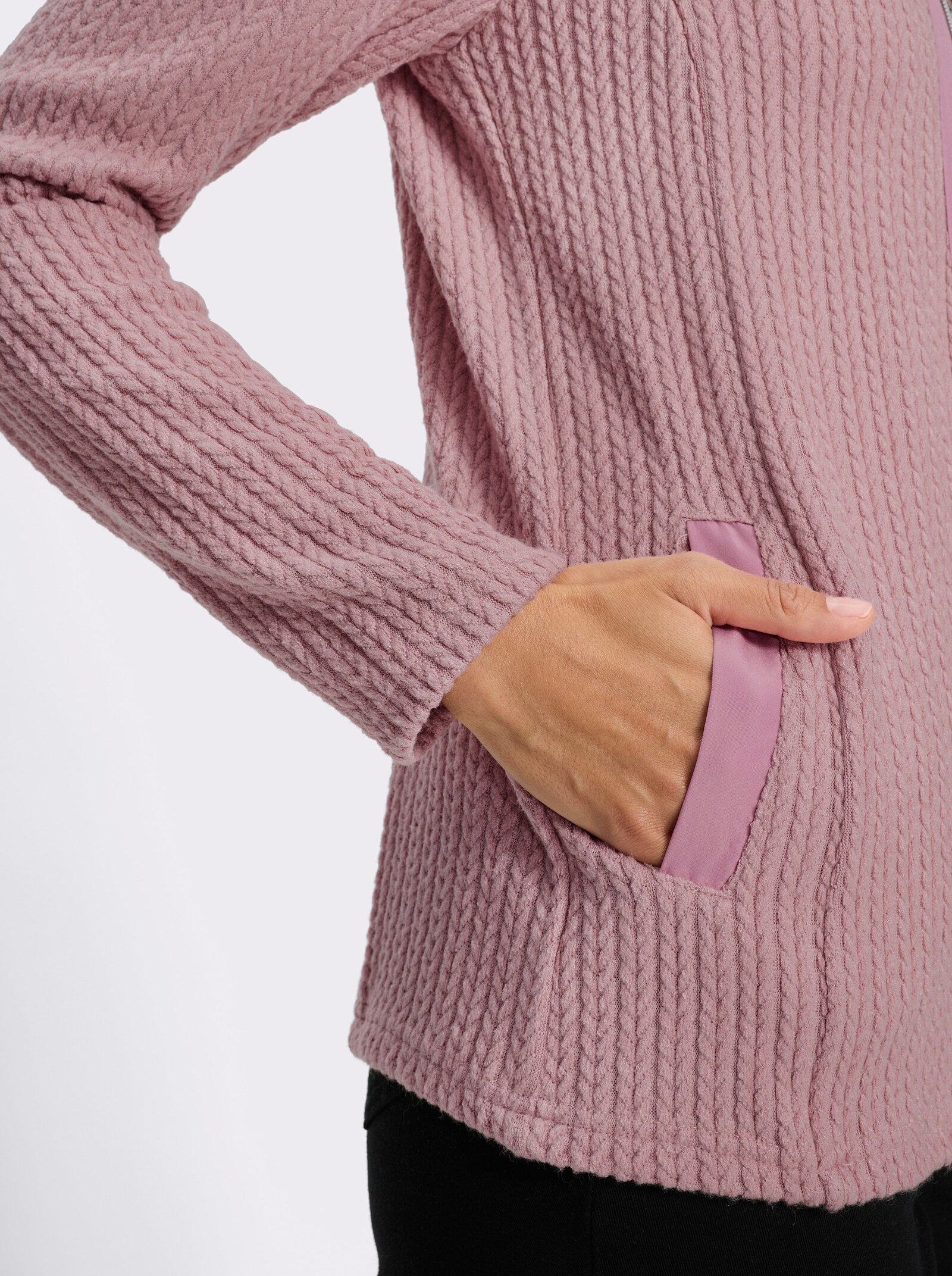 Shirtjacke mit Bindeband - hortensie