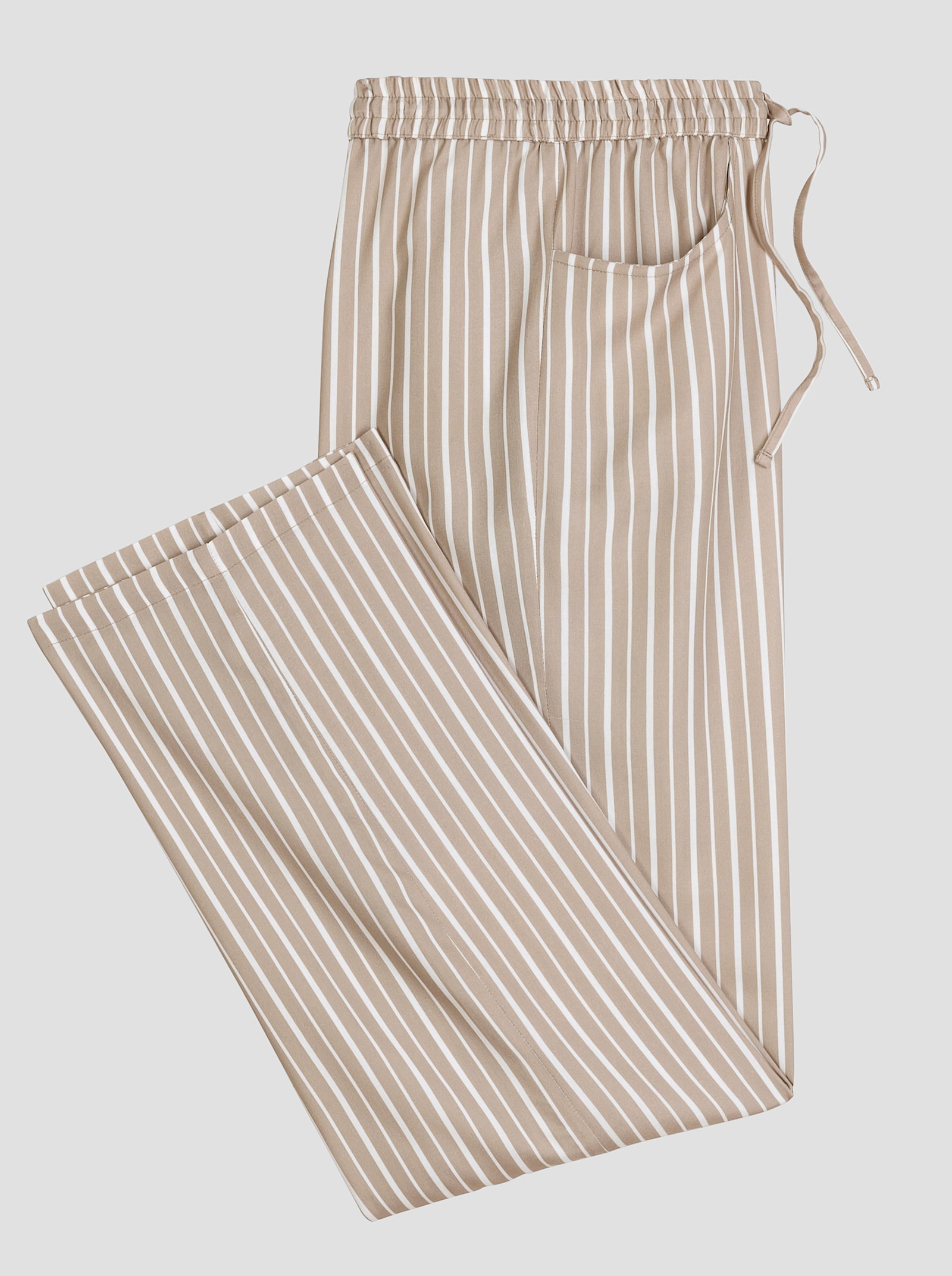 Schlupfhose im Streifenmuster - sesam-weiss-gestreift