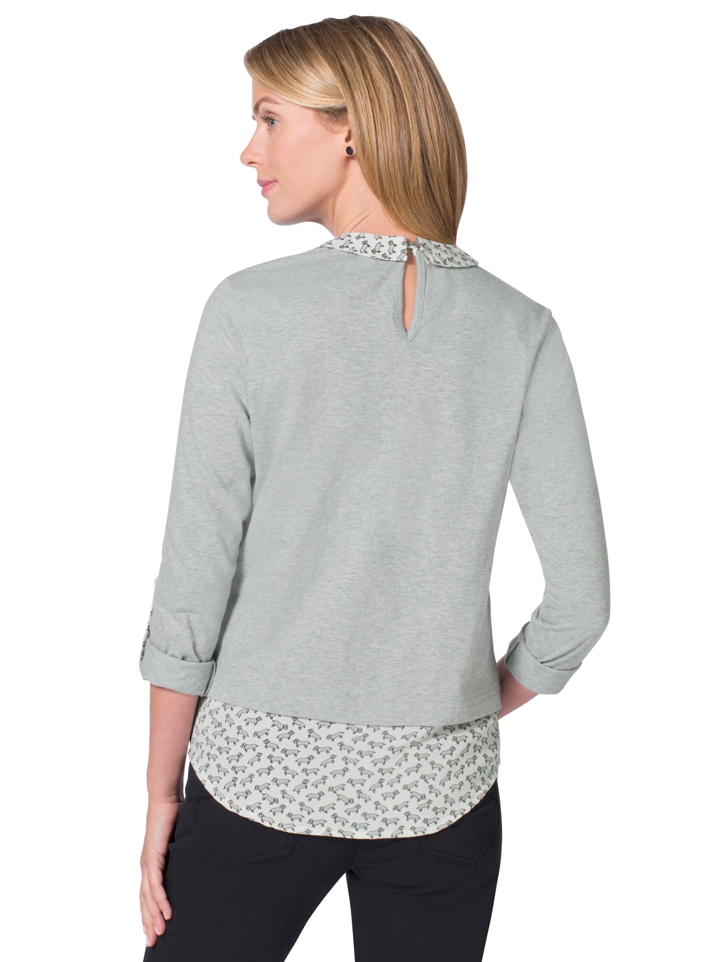 Longshirt - grau-meliert