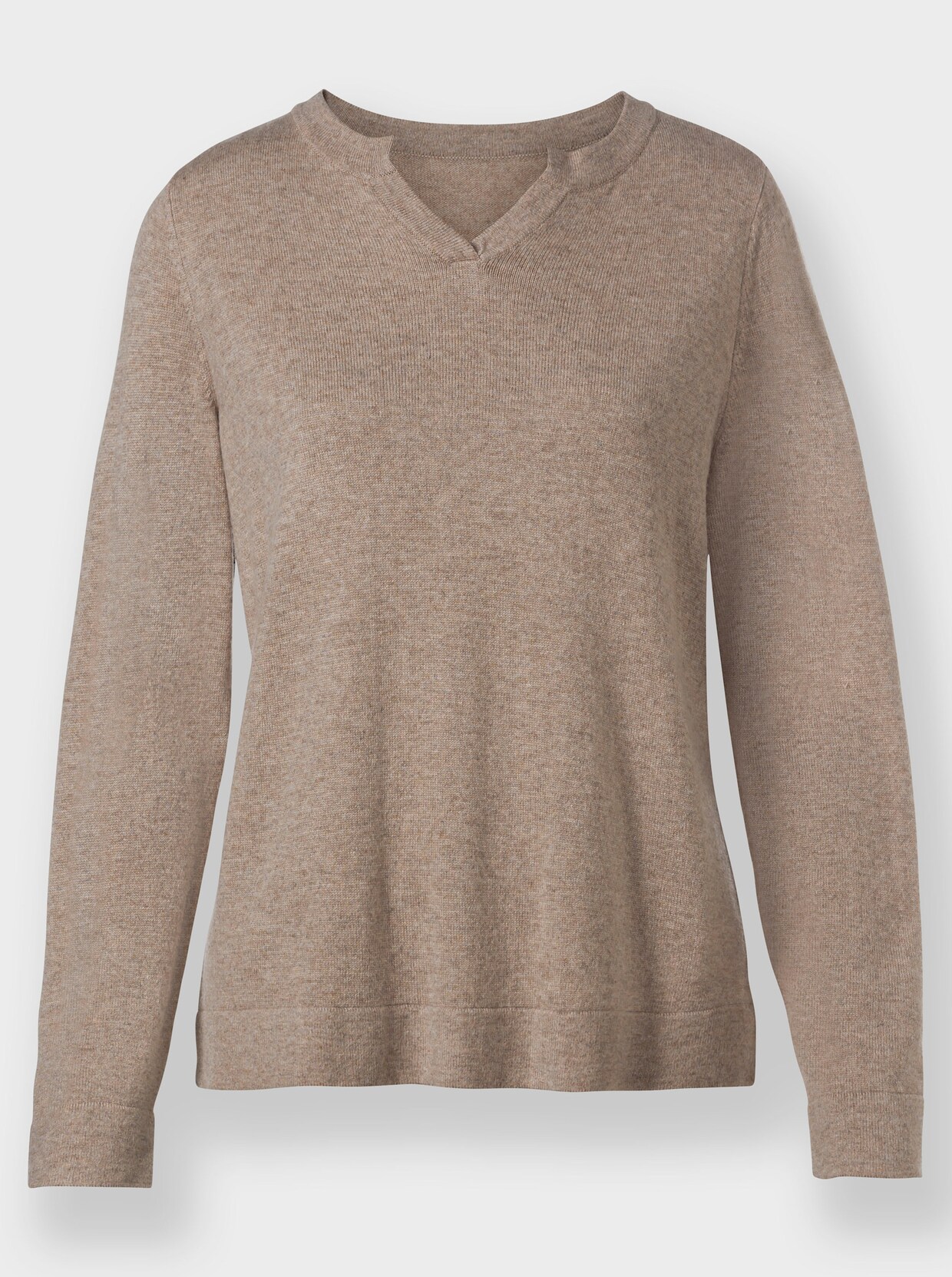 Pullover met lange mouwen - sesam gemêleerd