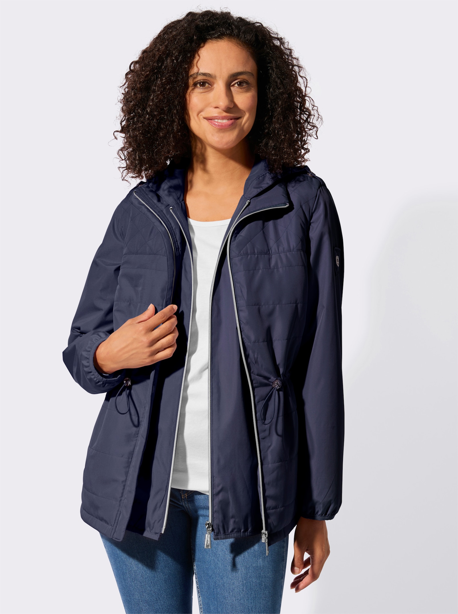 3-in-1-Funktionsjacke im Steppmuster-Mix - marine