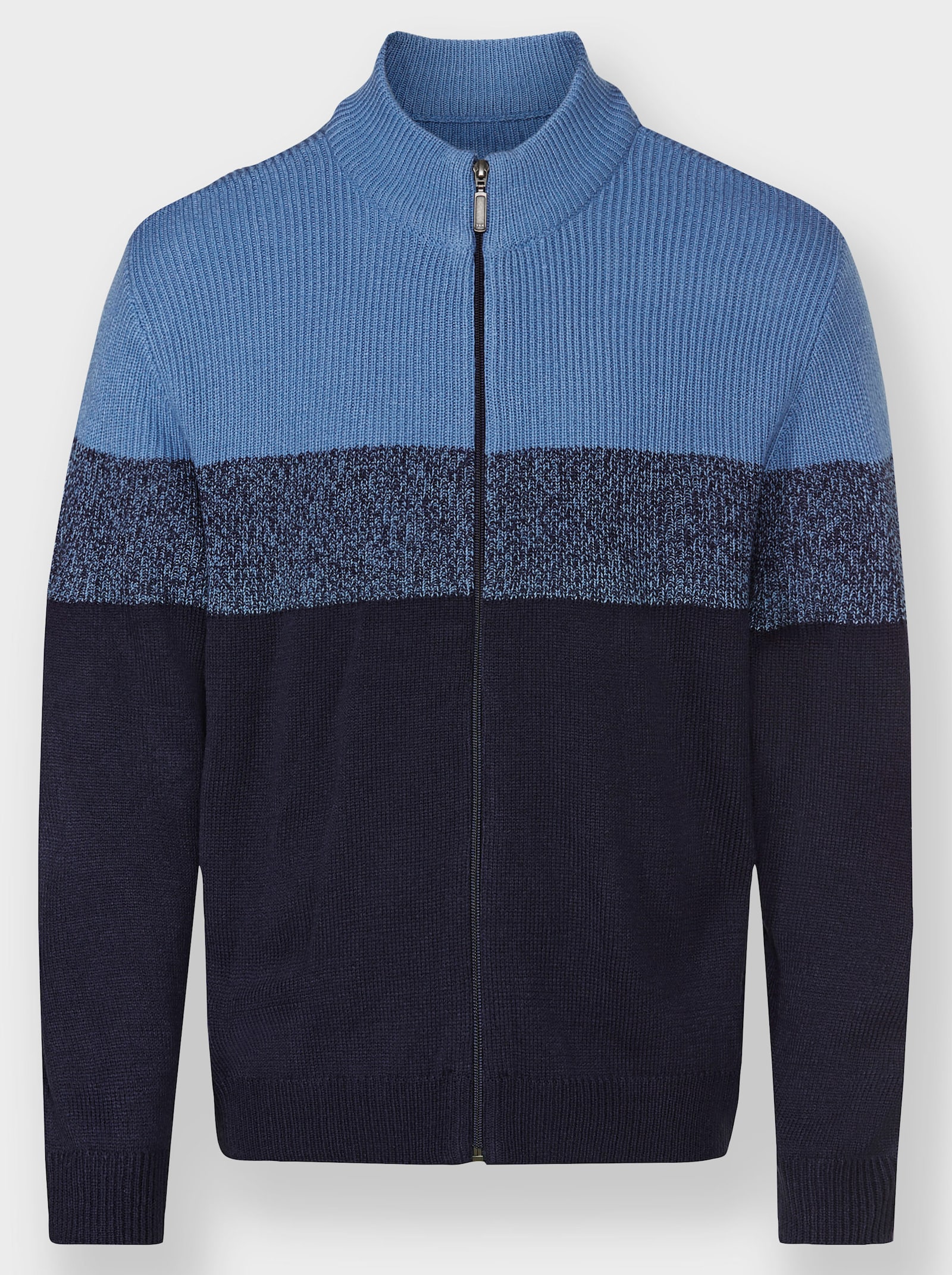 Catamaran Strickjacke mit Reißverschluss, pflegeleicht - marine-mittelblau