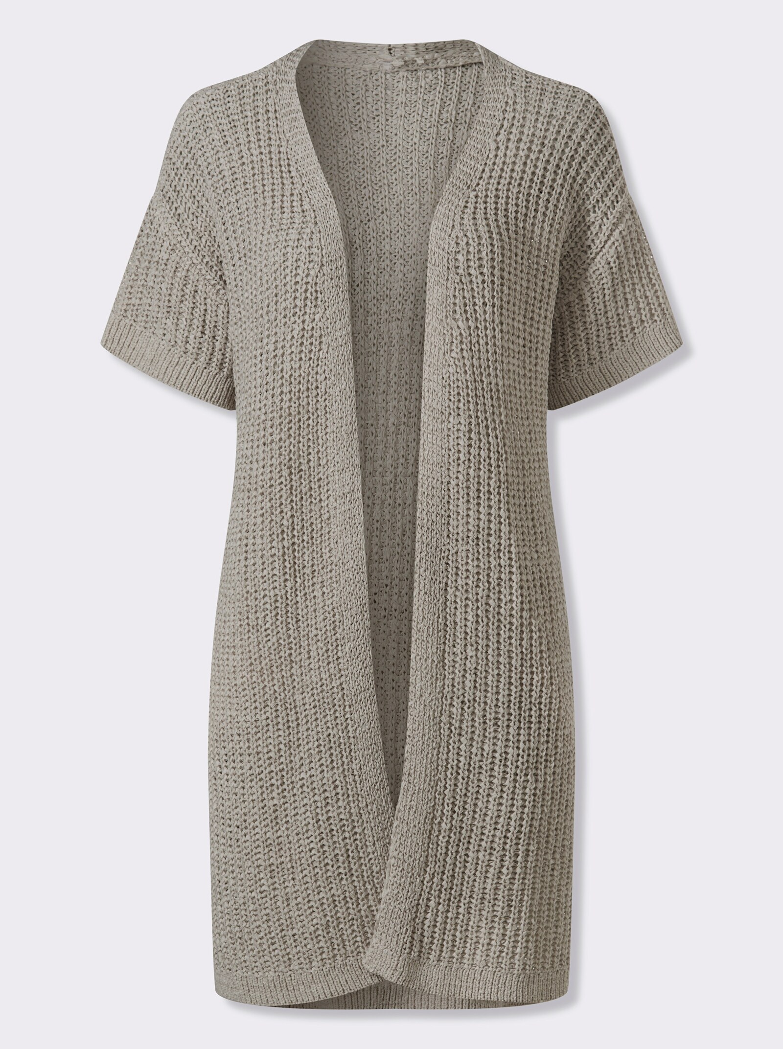heine Cardigan aus Bändchengarn - hellgrau