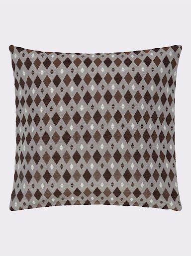 Kissenhülle - schoko-braun-gemustert