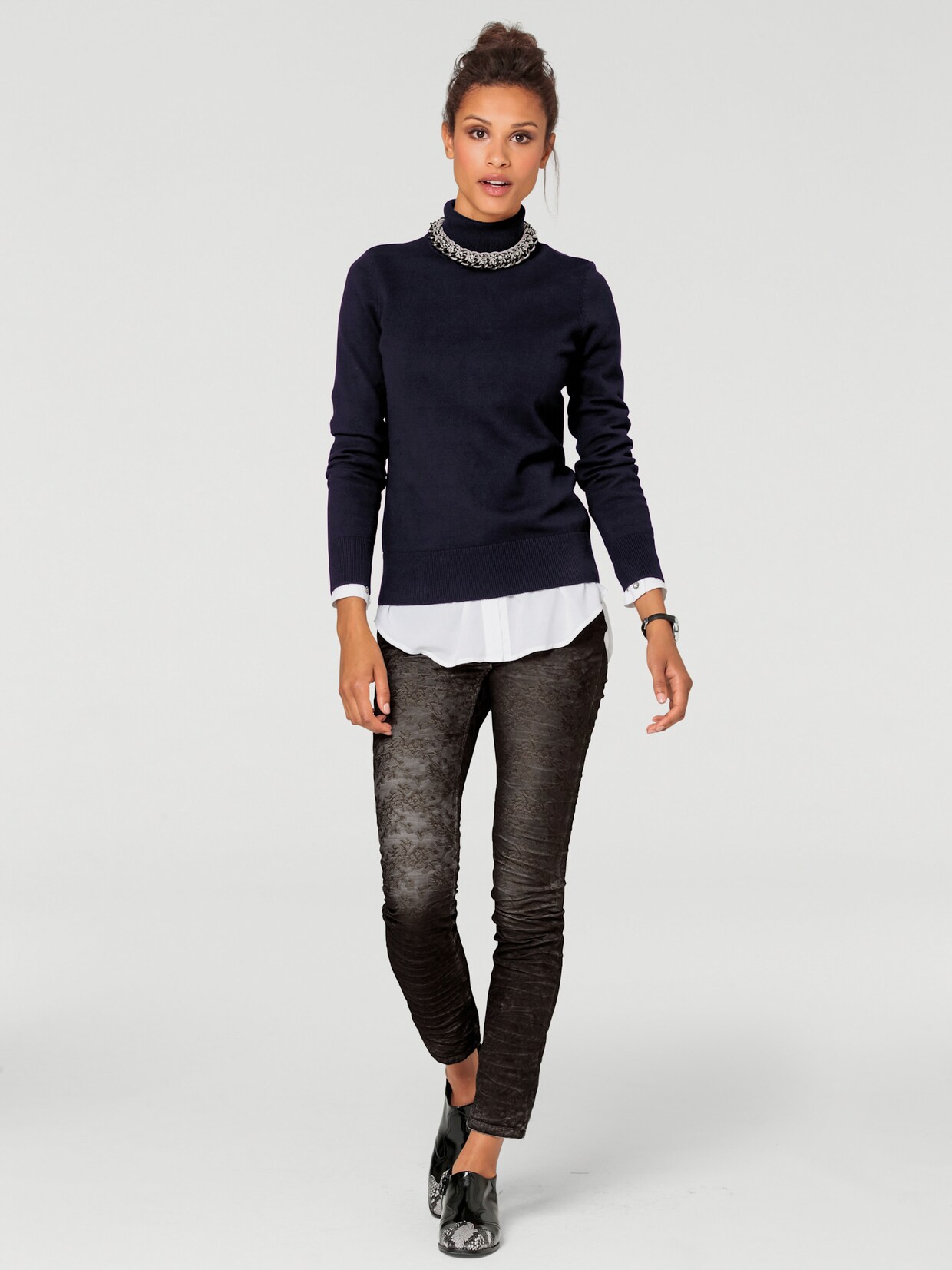 heine Rollkragenpullover - marine