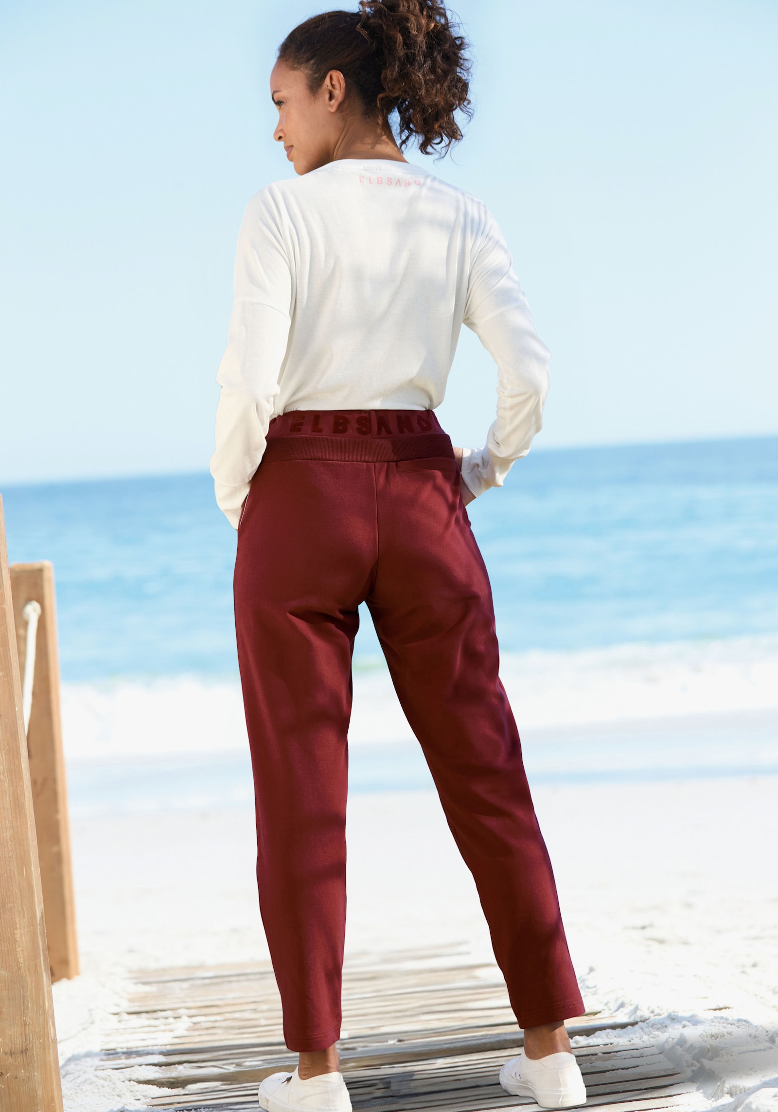 Elbsand Sweathose - weinrot