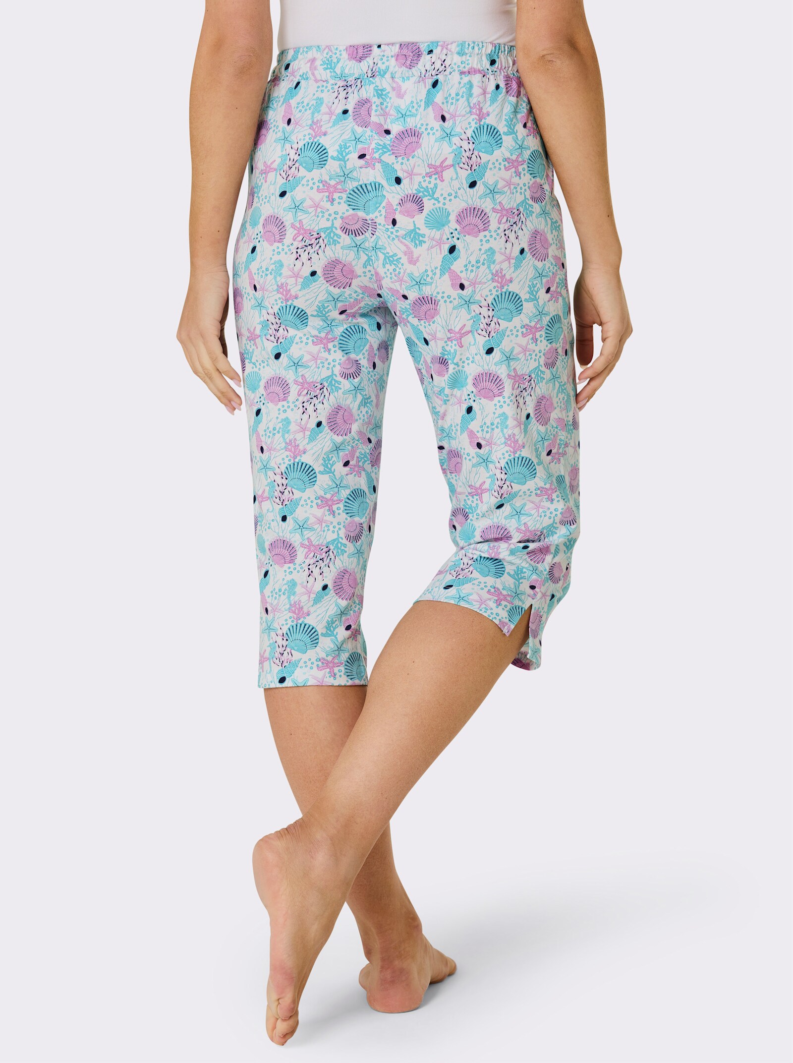 feel good Strandhose - marine-bedruckt + weiss-bedruckt