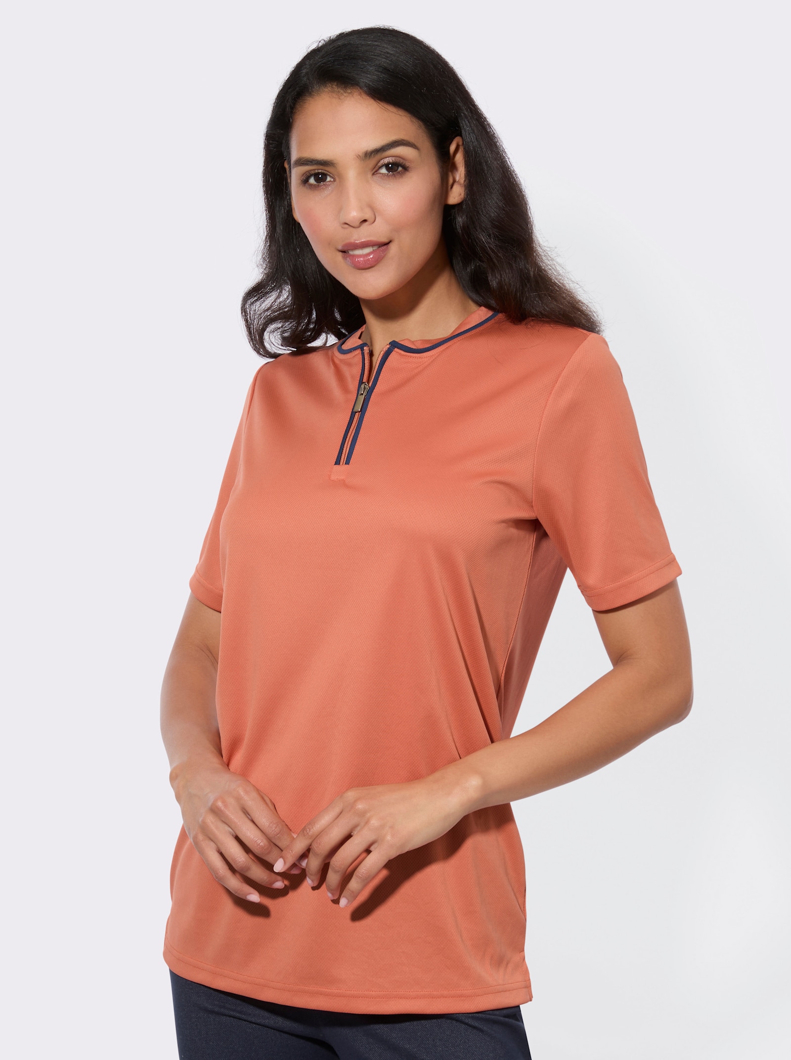 Funktionsshirt in atmungsaktiver Qualität - papaya