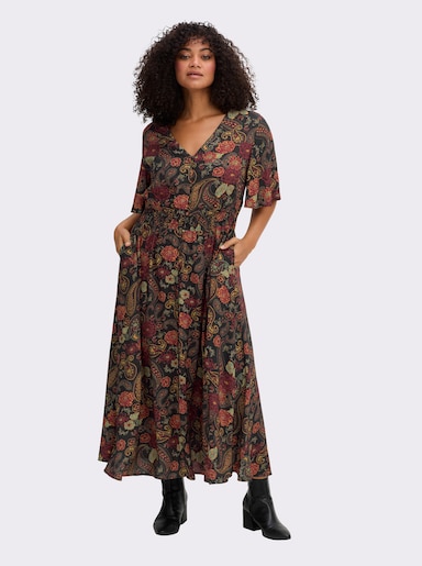 sheego by Joe Browns Maxikleid - schwarz-bedruckt