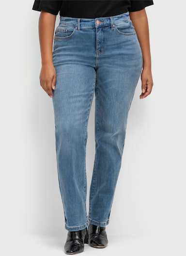 sheego Gerade Jeans mit Bodyforming-Effekt - blue denim